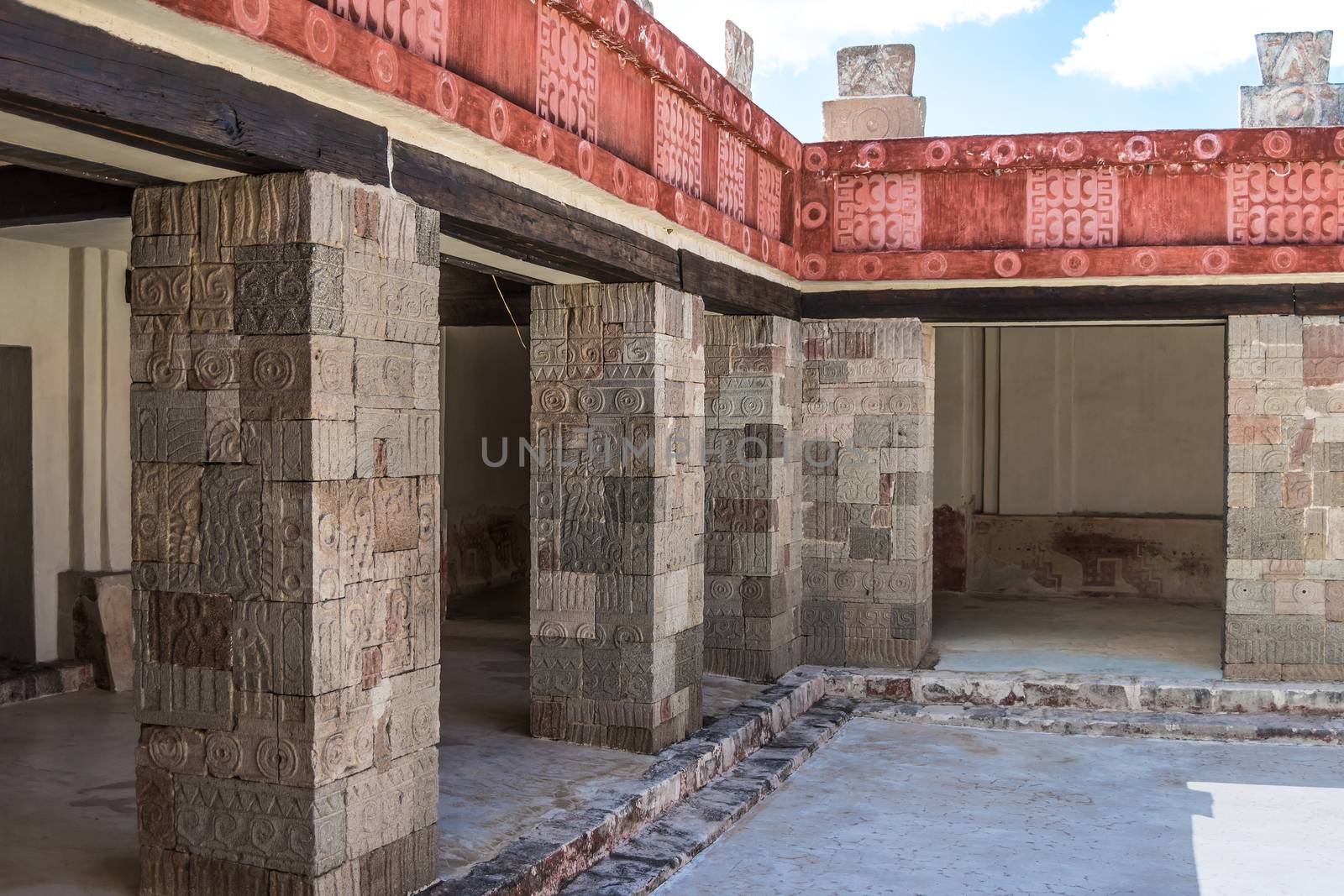 Palace of Quetzalpapalotl near the Pyramid of the Moon in San Juan Teotihuacan, close to Mexico City in Mexico.