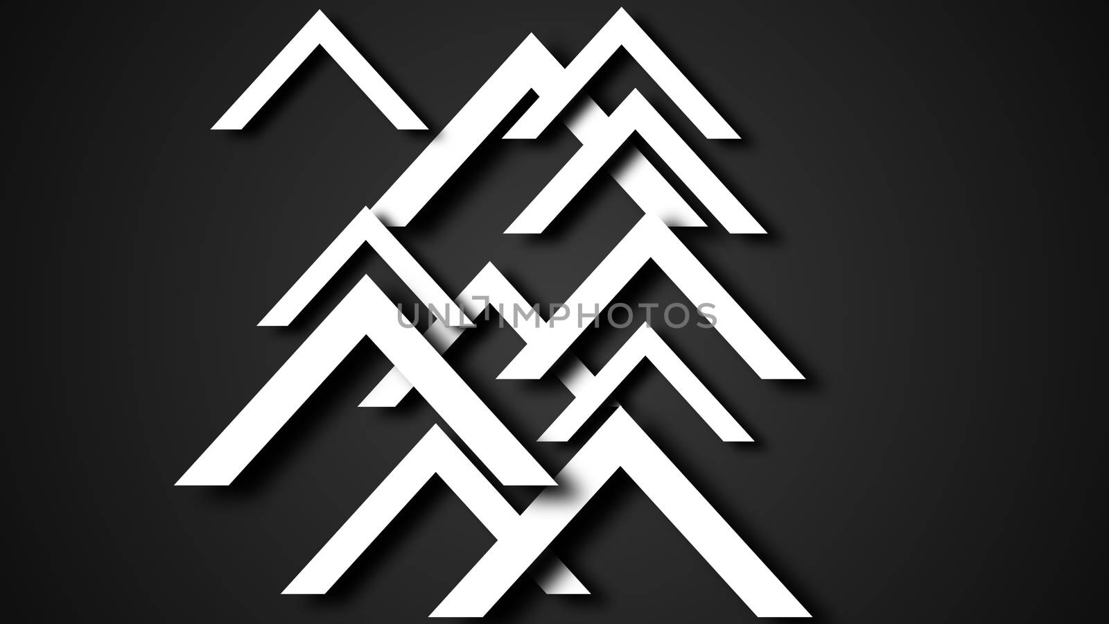 Abstract background with modern arrows. 3D rendering