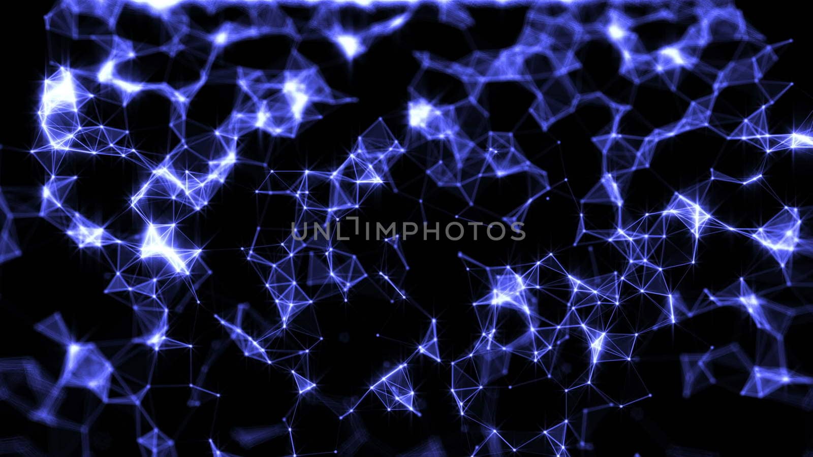 Falling Triangles. Rain traingles Polygon. 3D rendering