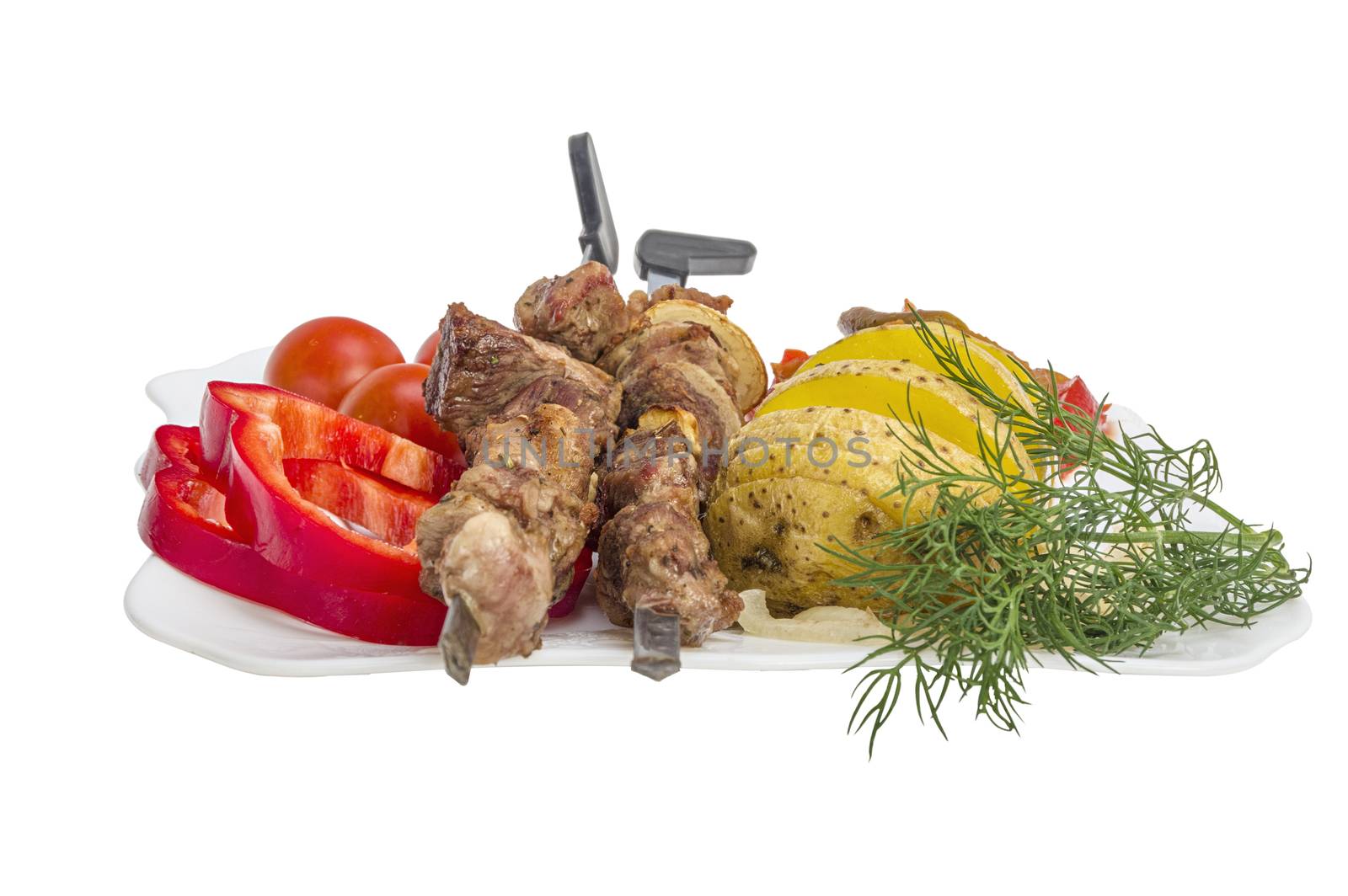 shish kebab on skewers by vizland