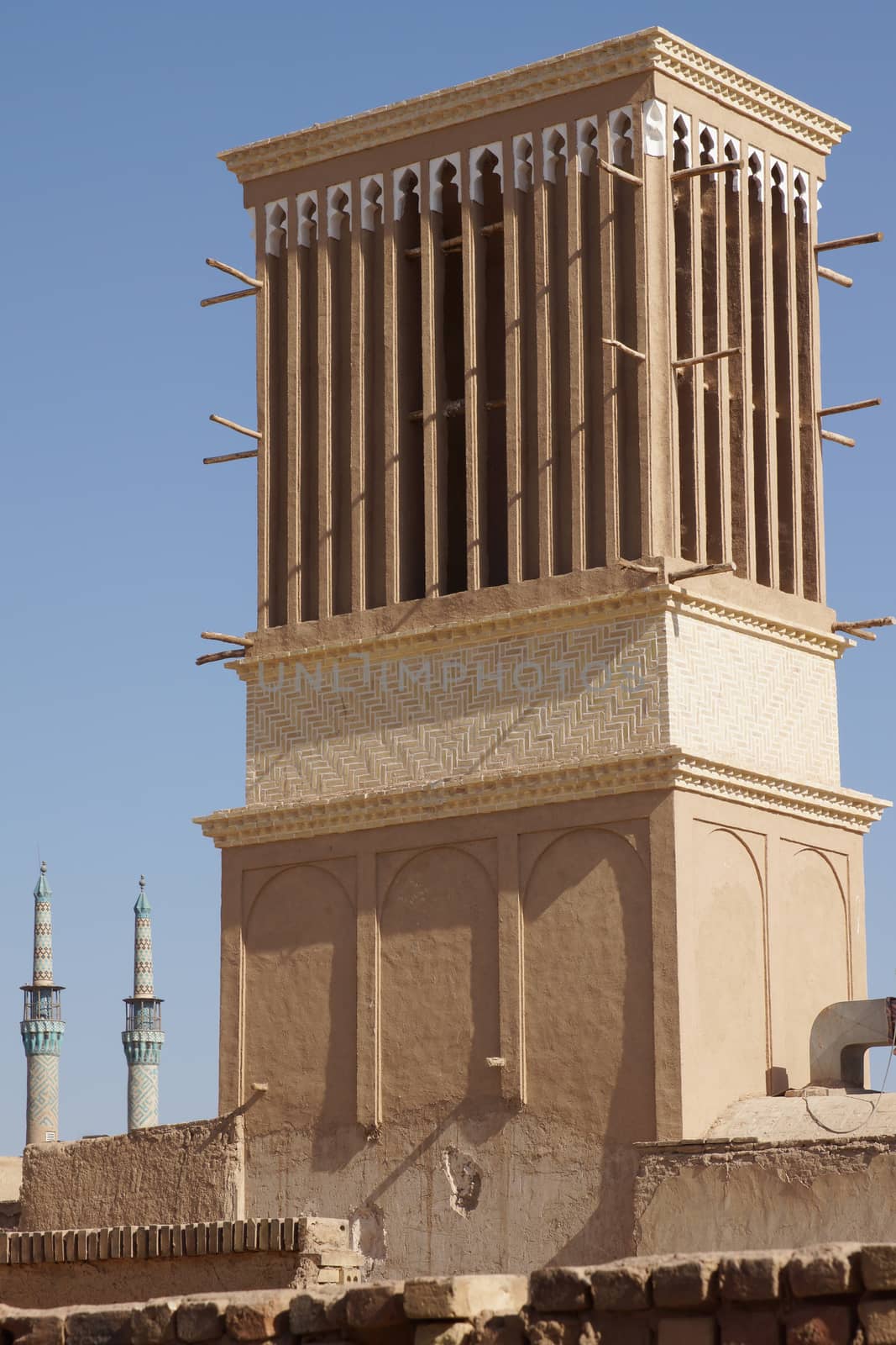 Wind Tower, Yazd, Iran by alfotokunst