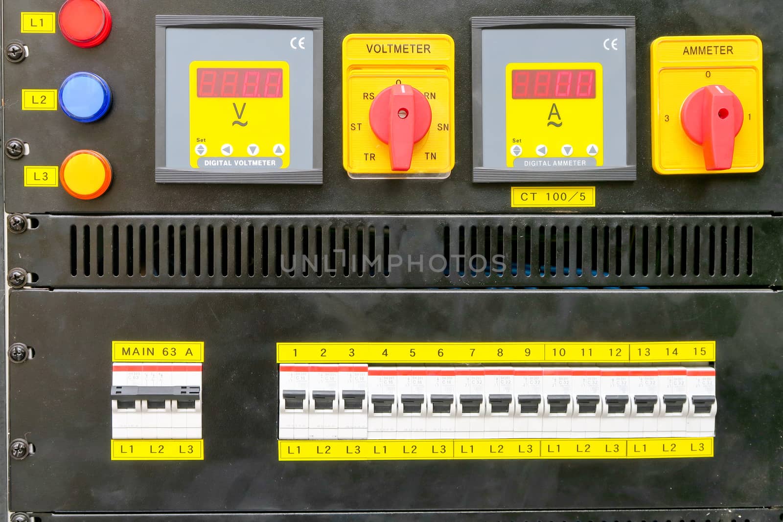 Technical control panel background