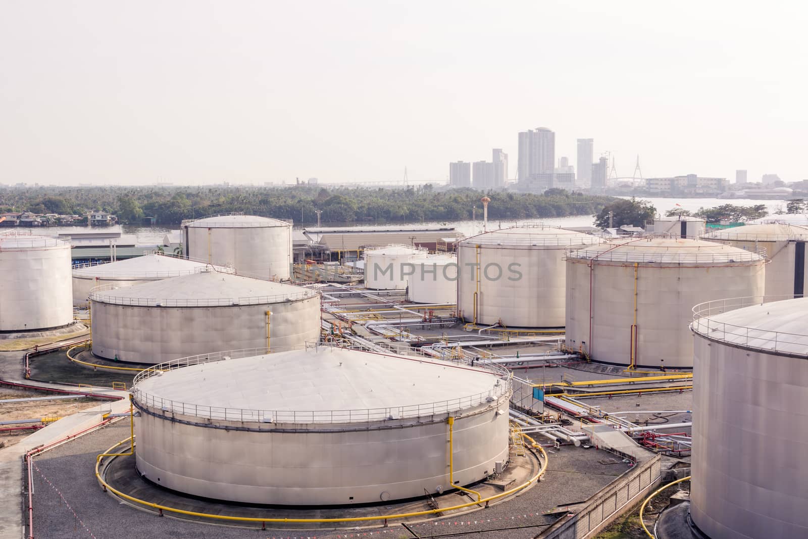 Industrial oil in petrochemical for background