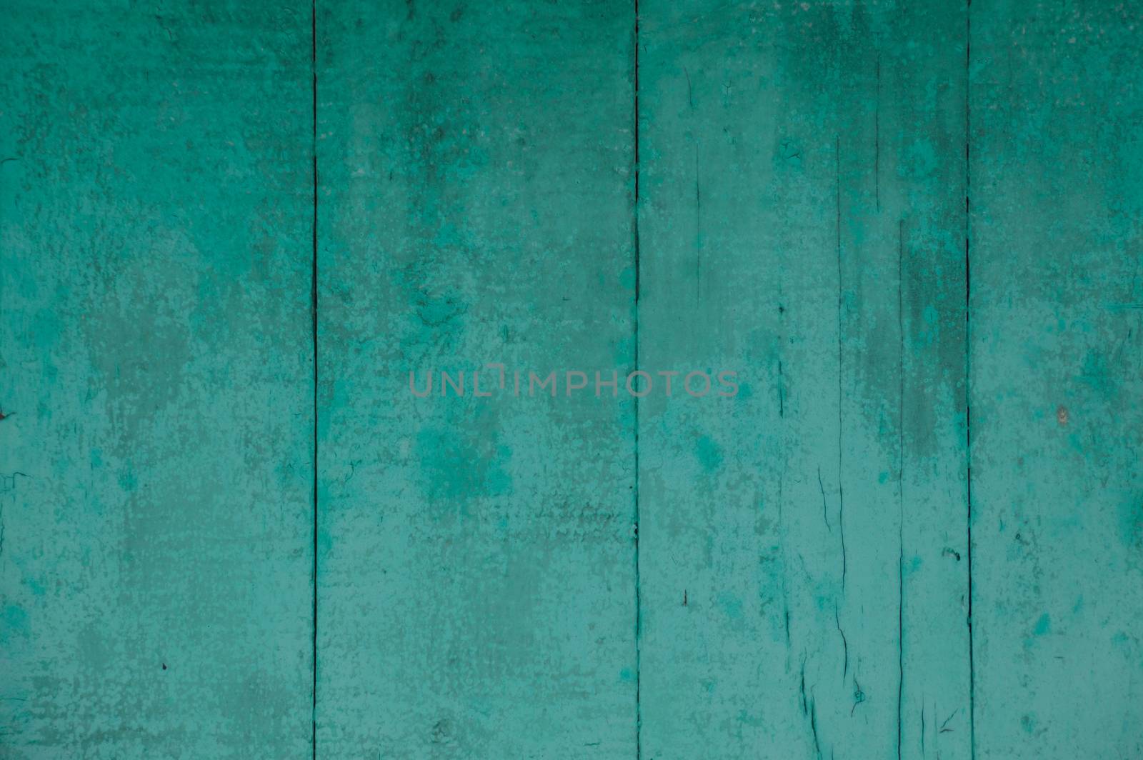 Old faded mint green boards closeup grunge by Sublimage