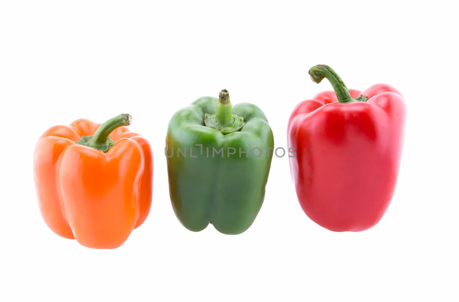 Close-up of Peppers With White Background