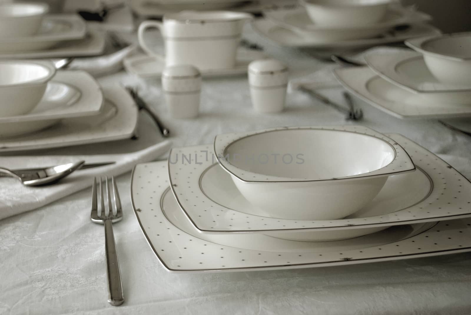 Elegant Dinner Setting Abstract Macro Background