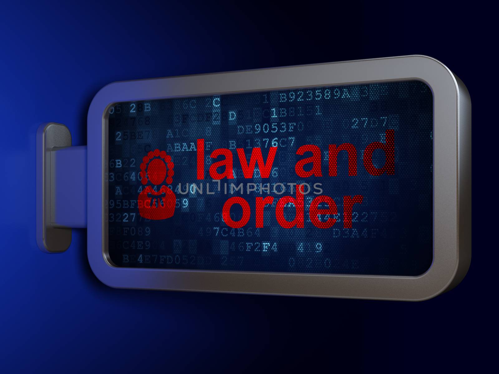 Law concept: Law And Order and Judge on billboard background by maxkabakov