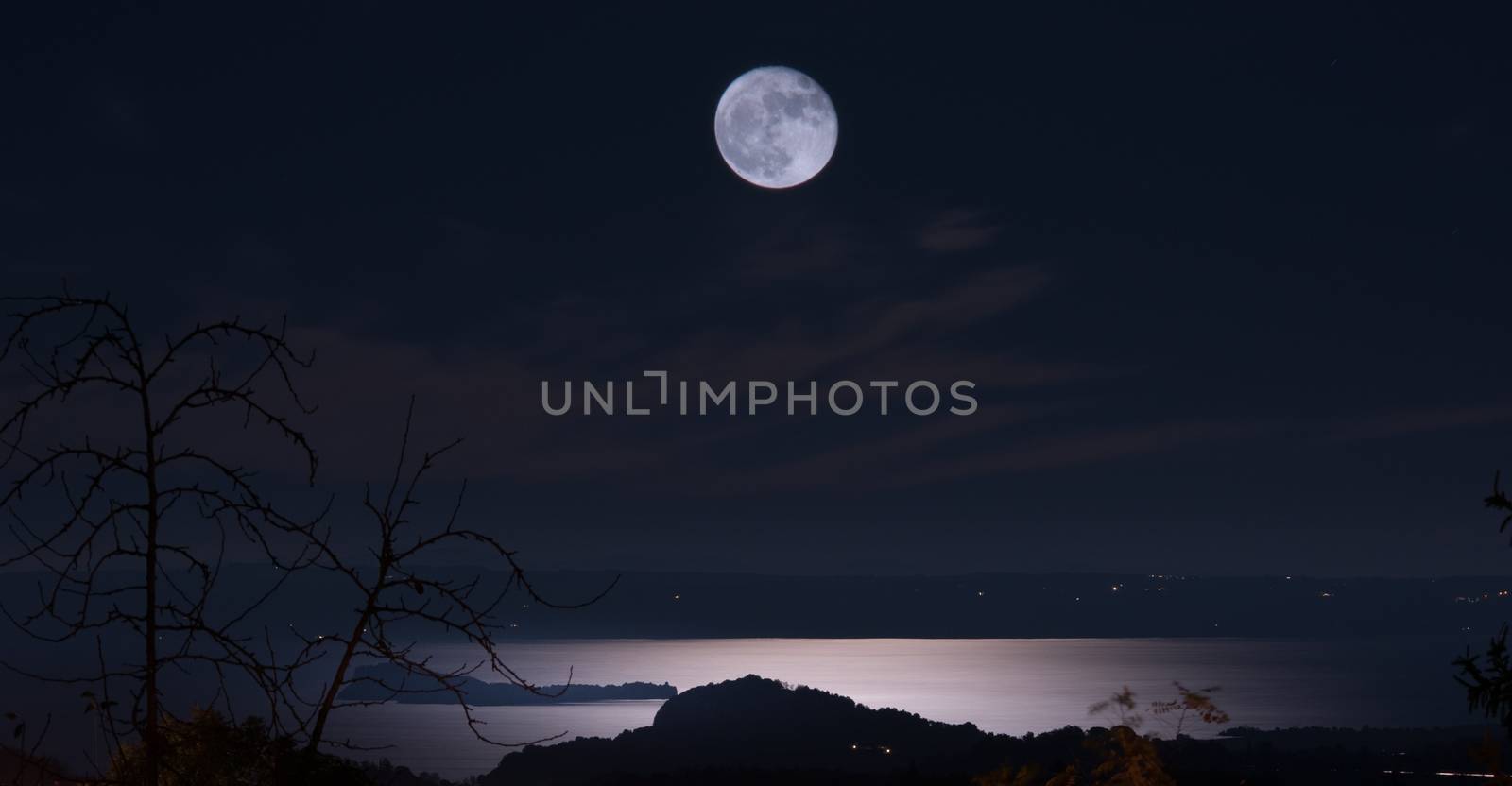 Dark night of full moon by easyclickshop