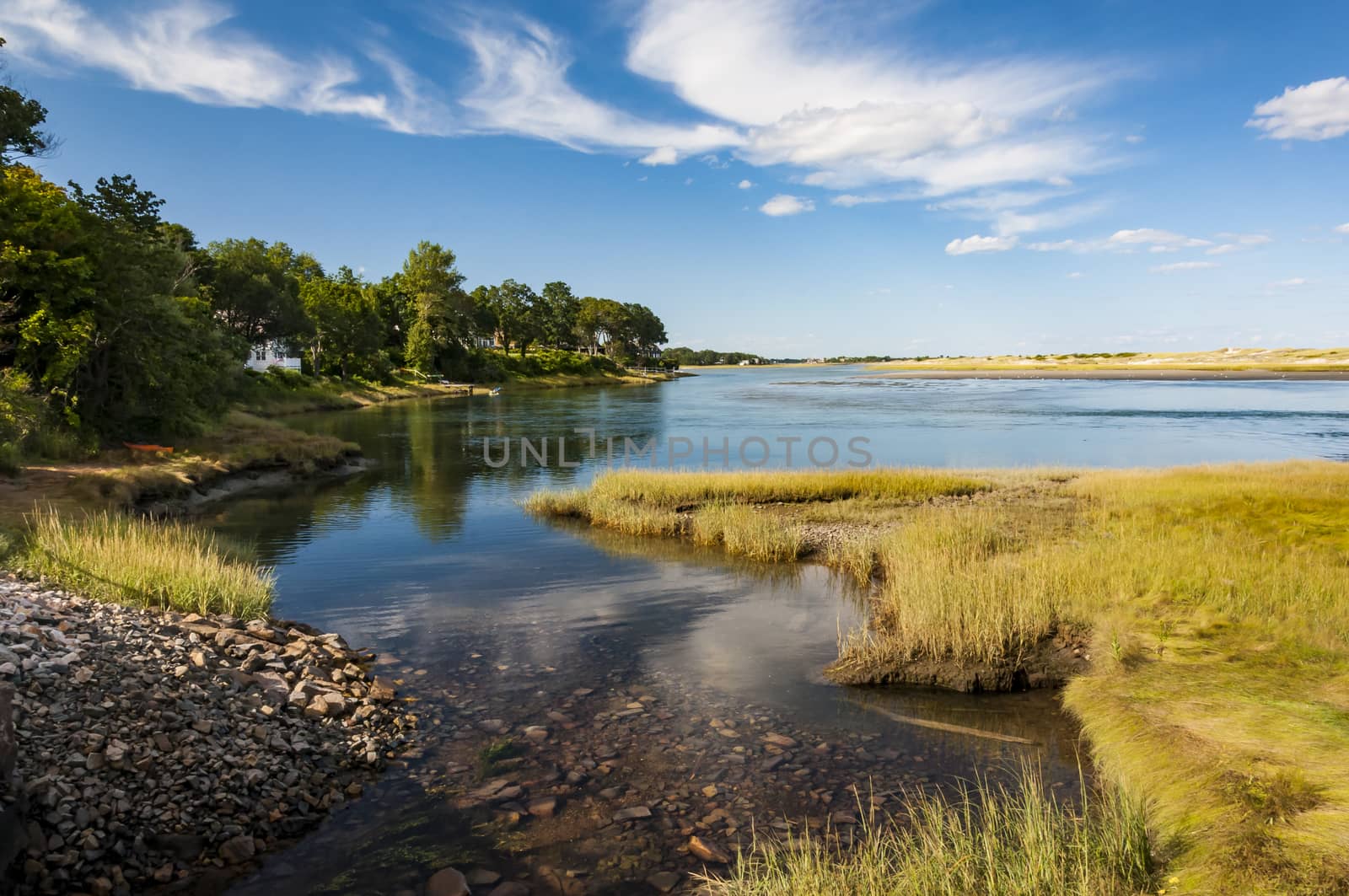 The north Atlantic Ocean coast in Ogunquit, Maine USA