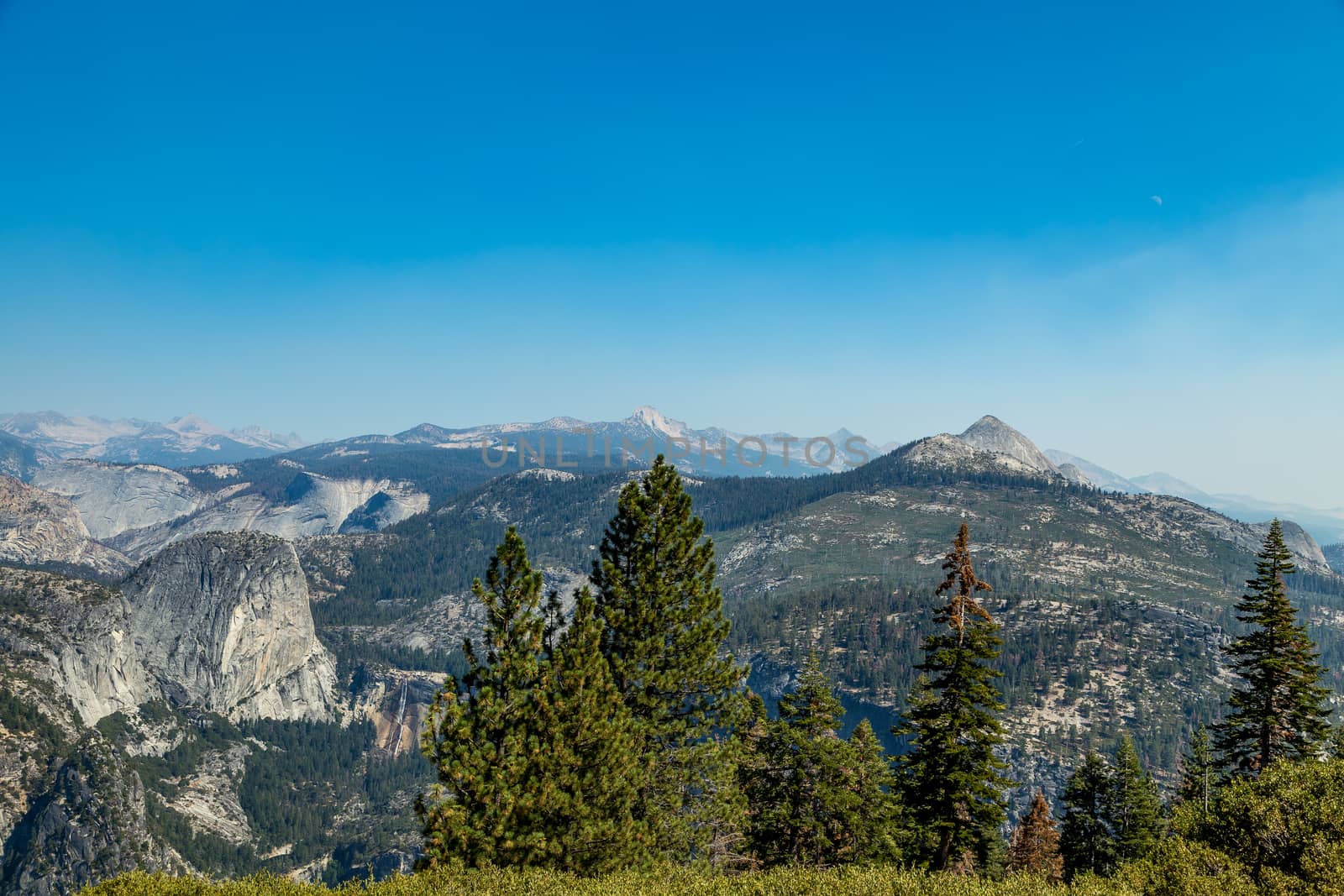 Glacier Point is a viewpoint above Yosemite Valley, in California, United States. It is located on the south wall of Yosemite Valley at an elevation of 7,214 feet