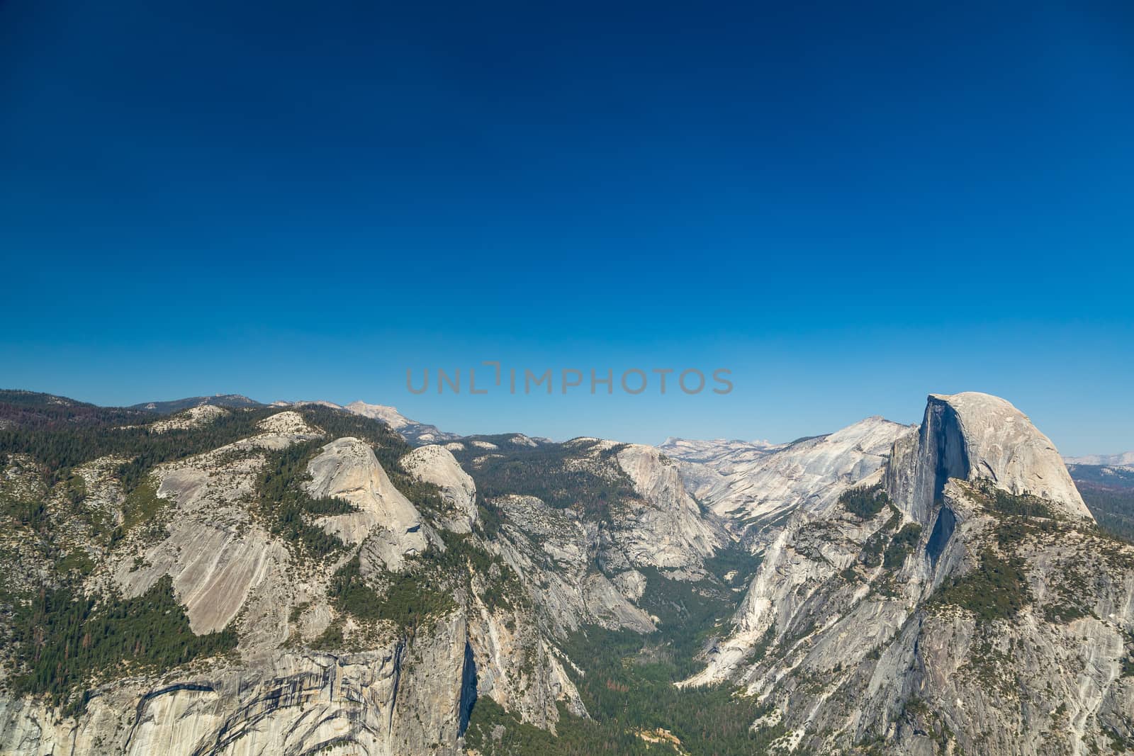 Glacier Point is a viewpoint above Yosemite Valley, in California, United States. It is located on the south wall of Yosemite Valley at an elevation of 7,214 feet