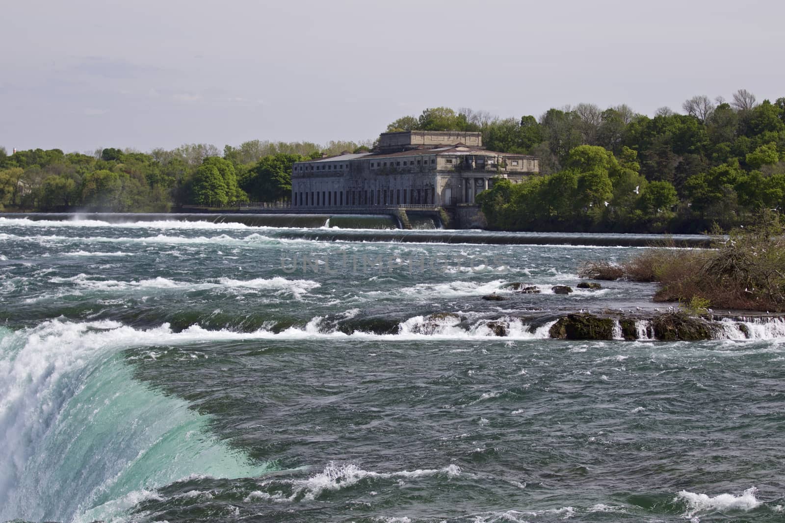 Beautiful isolated image of the amazing Niagara falls Canadian side by teo