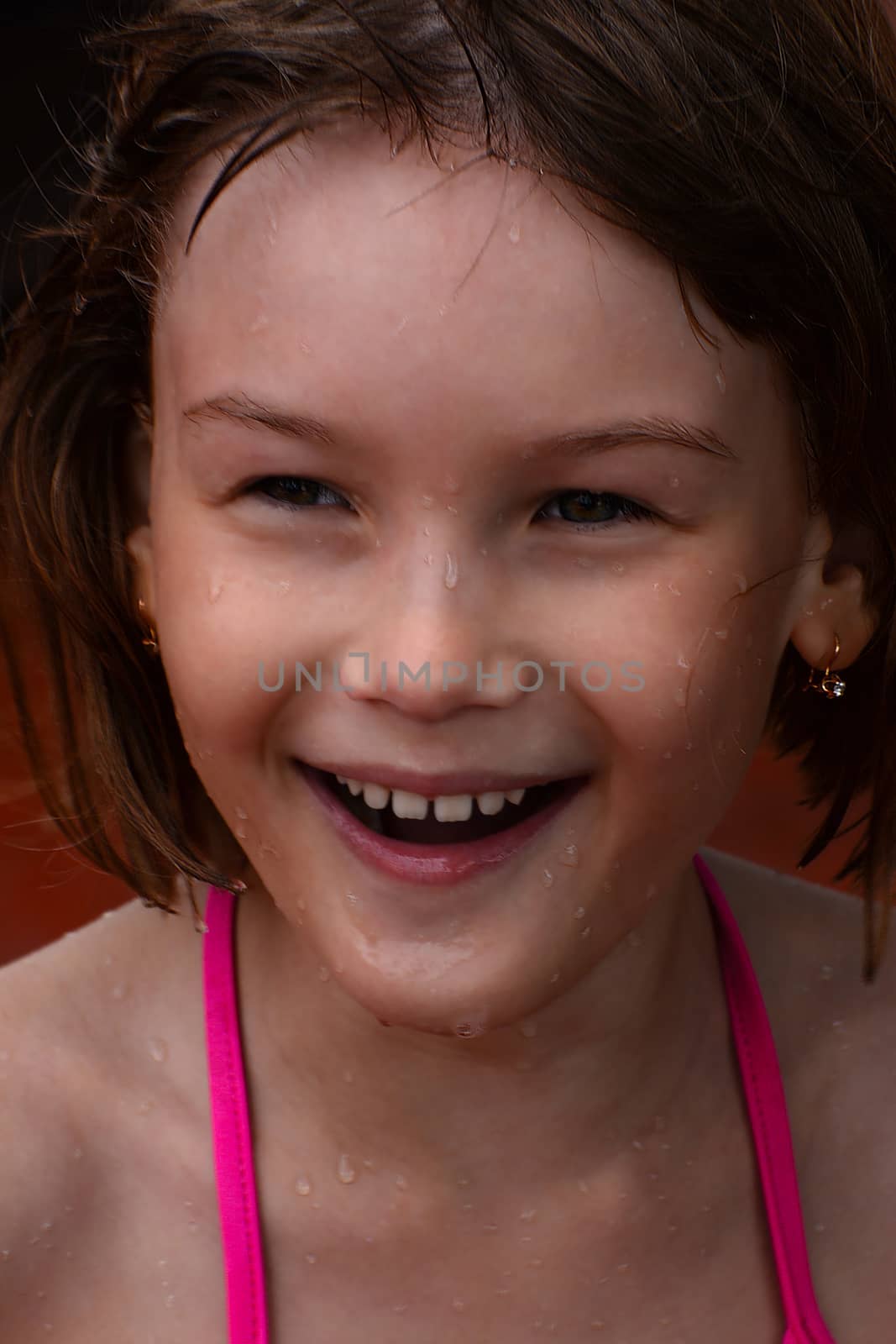 Happiness, joy, splendor a girl while swimming on vacation