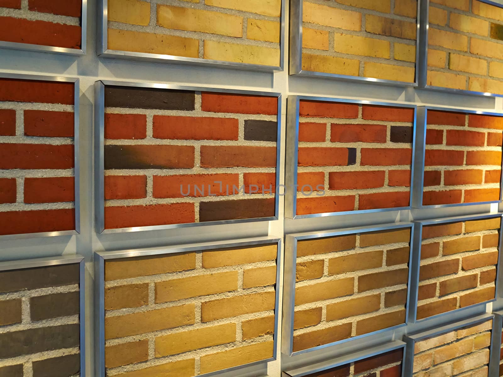Beautiful design decorative bricks on display in store