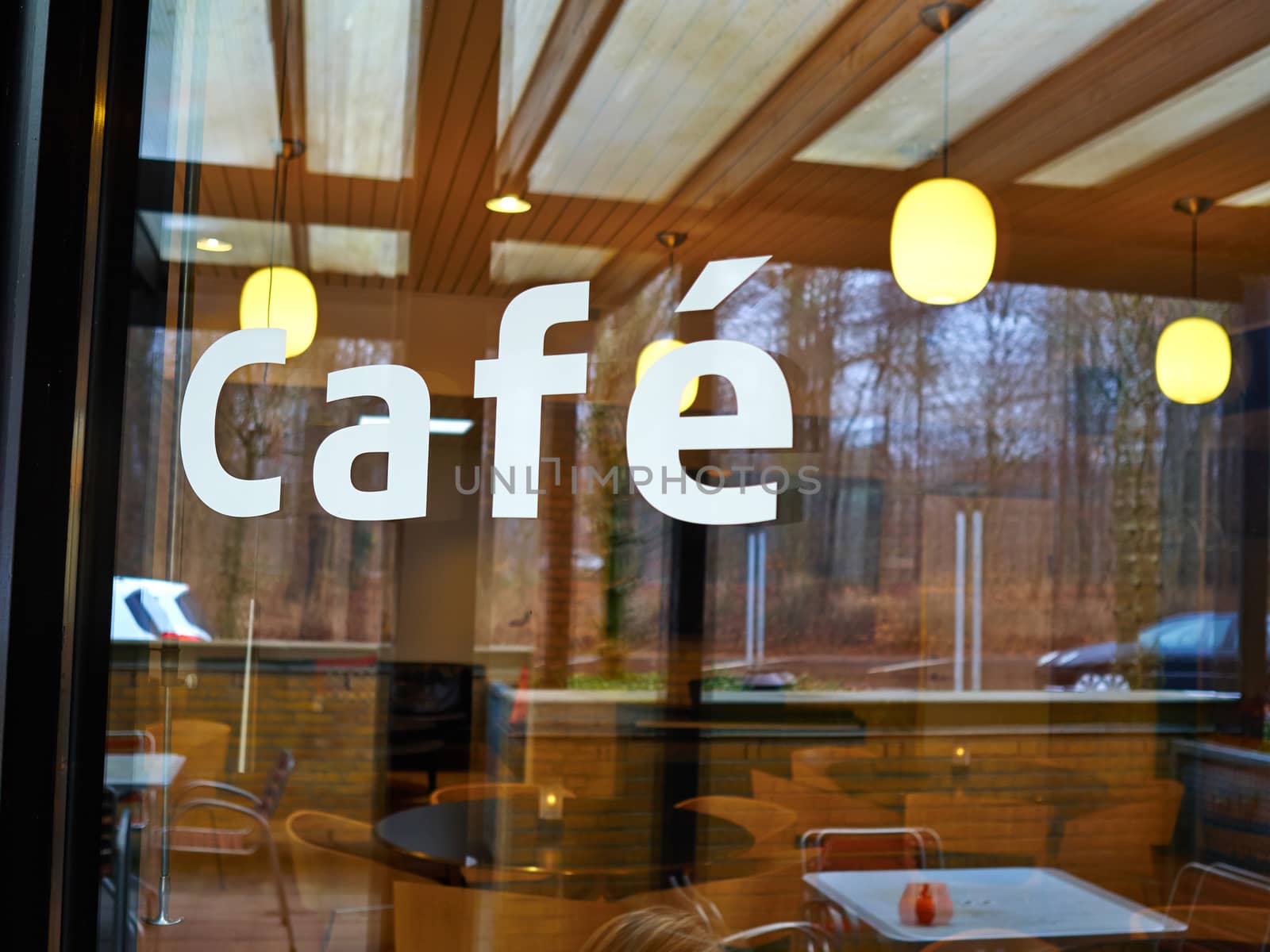 Modern Classical Design Coffee Shop Cafe Restaurant Sign on Glass Window 