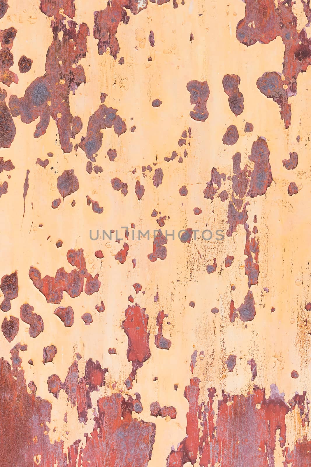 Old steel wall with rust and corrosion paint peeling,Texture of old metal background