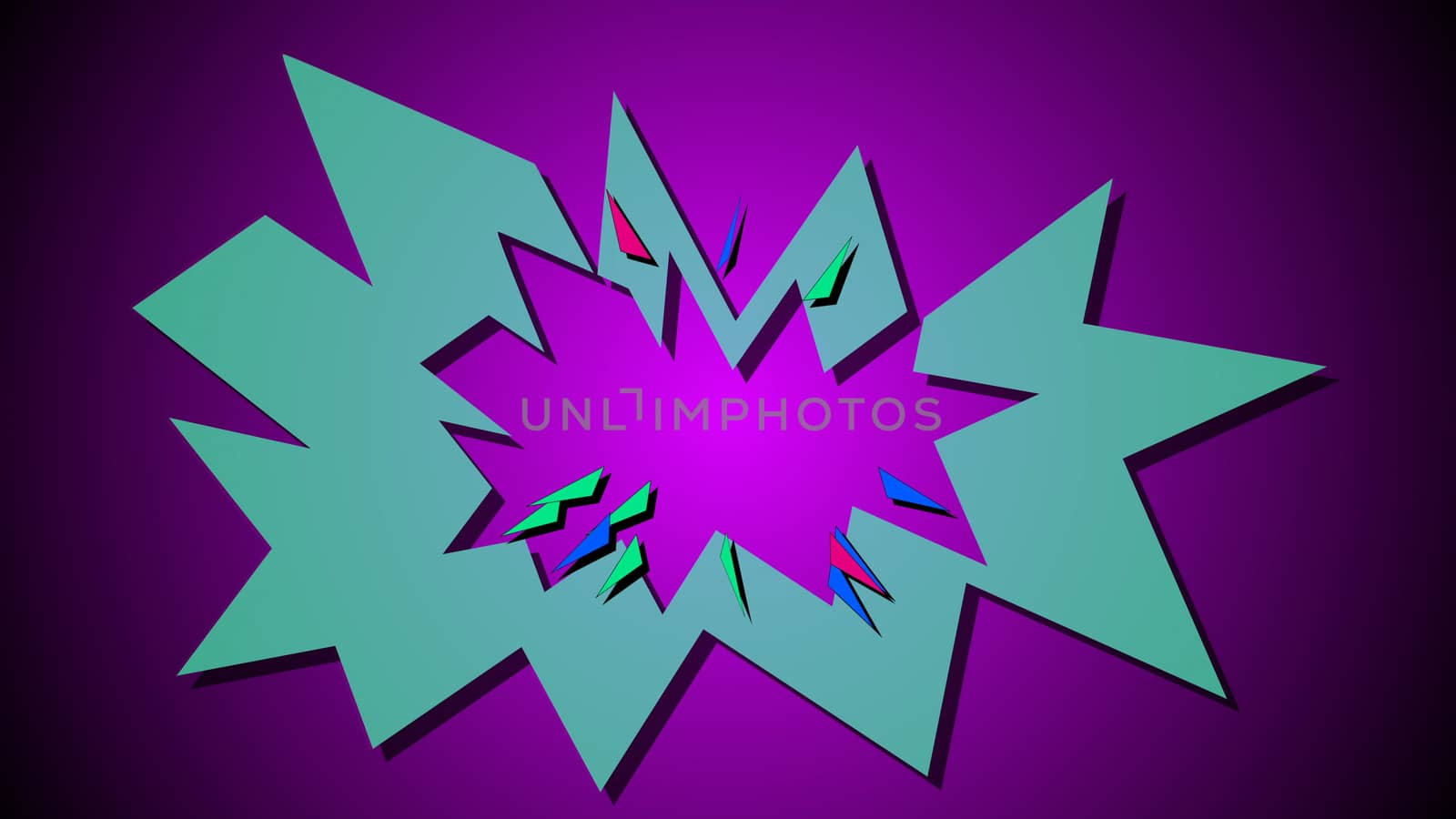 3d illustration of Comic Crash and bang cloud.