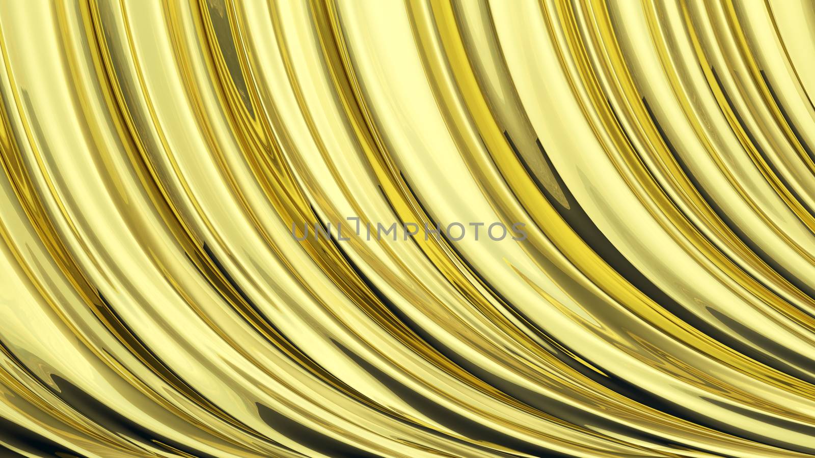 3D Illustration Abstract Gold Background Silk Cloth