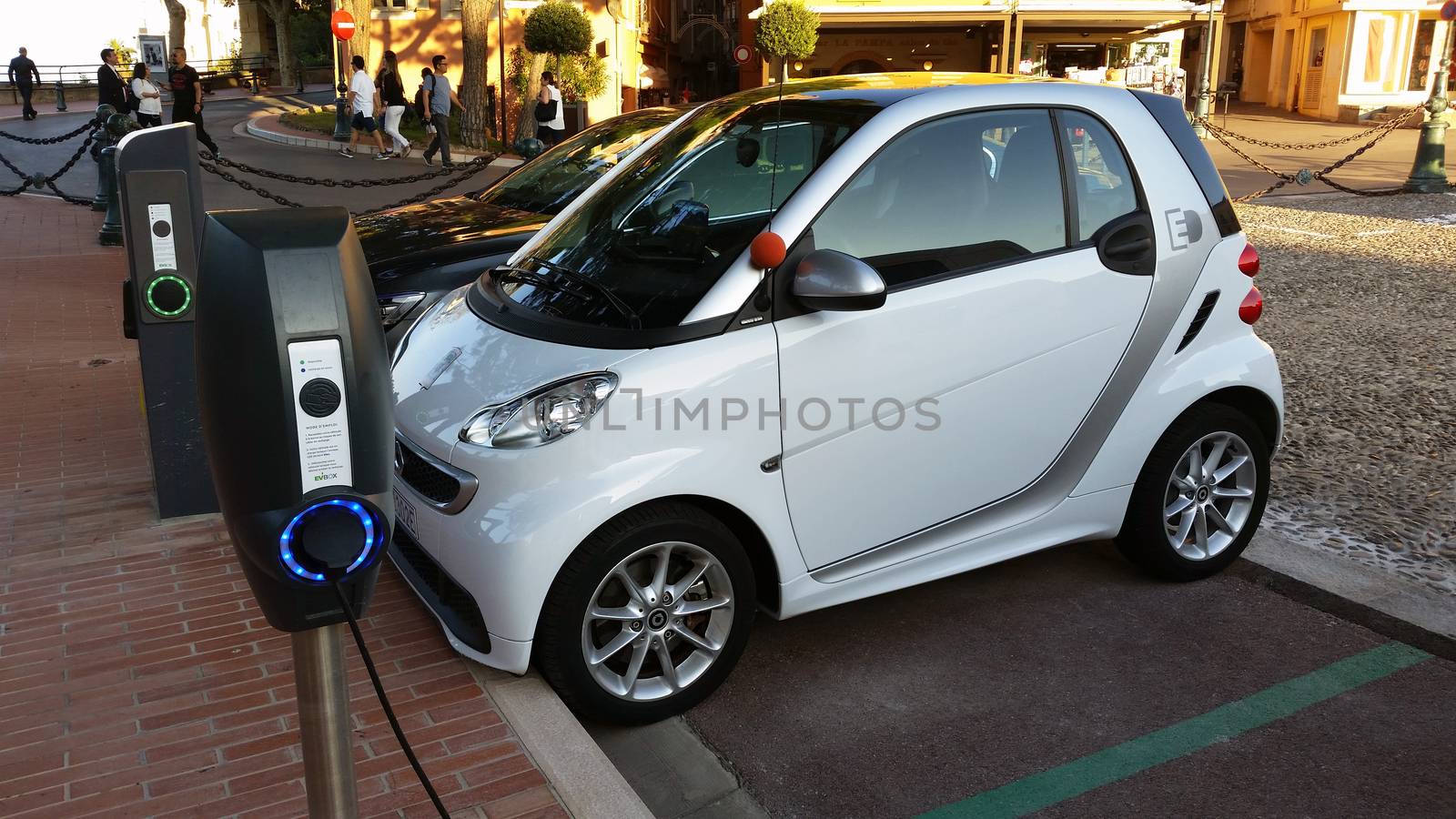 Smart Fortwo Electric Car Charging On Street by bensib