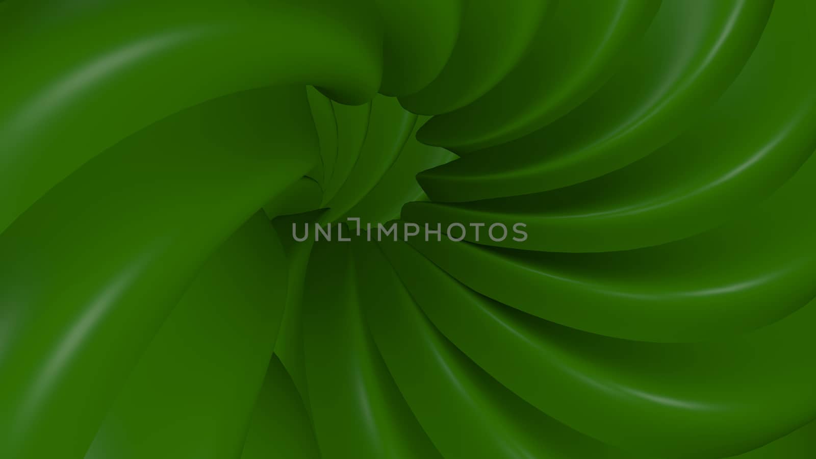 3D Illustration Abstract Green Background with Glare