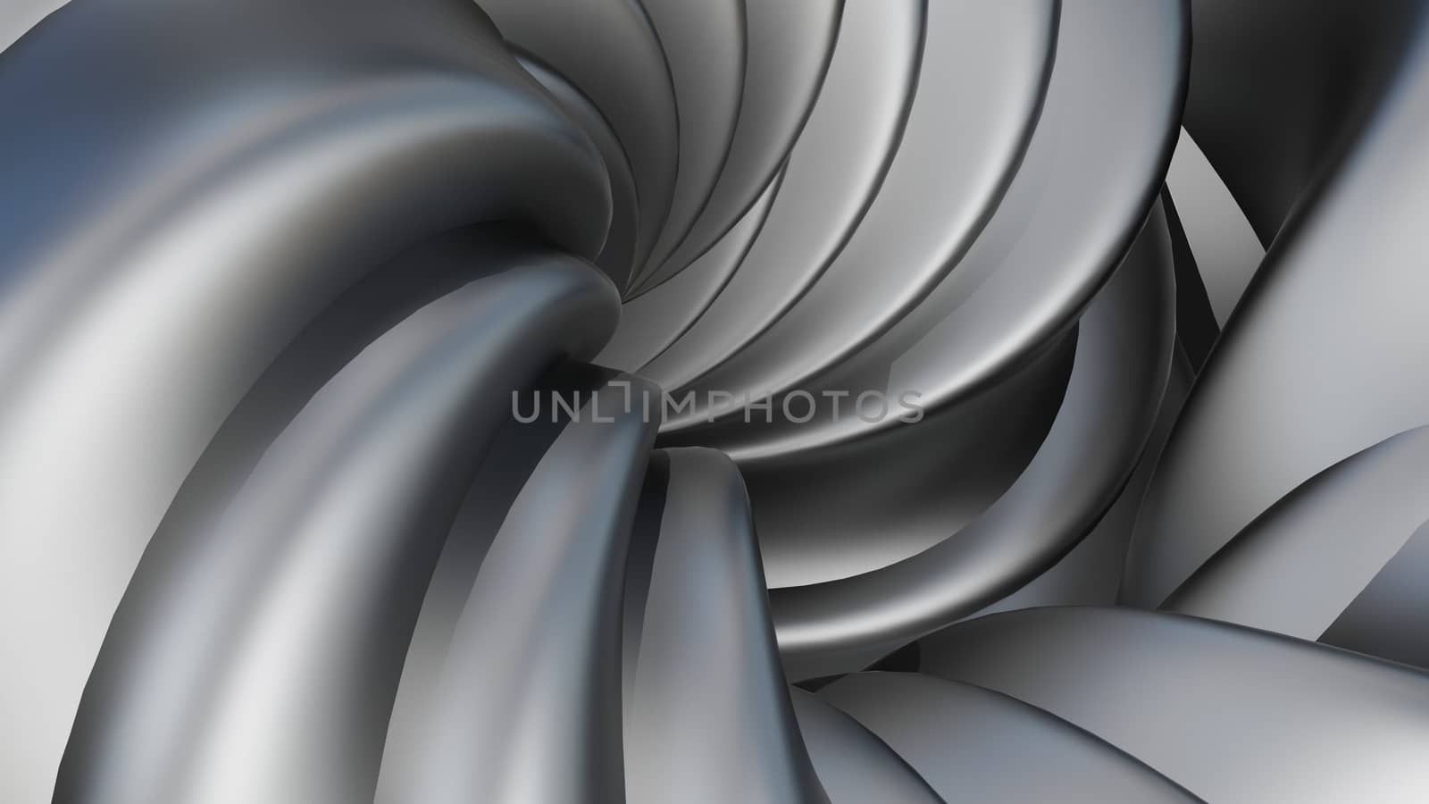 3D Illustration Abstract Figure on a Grey Background