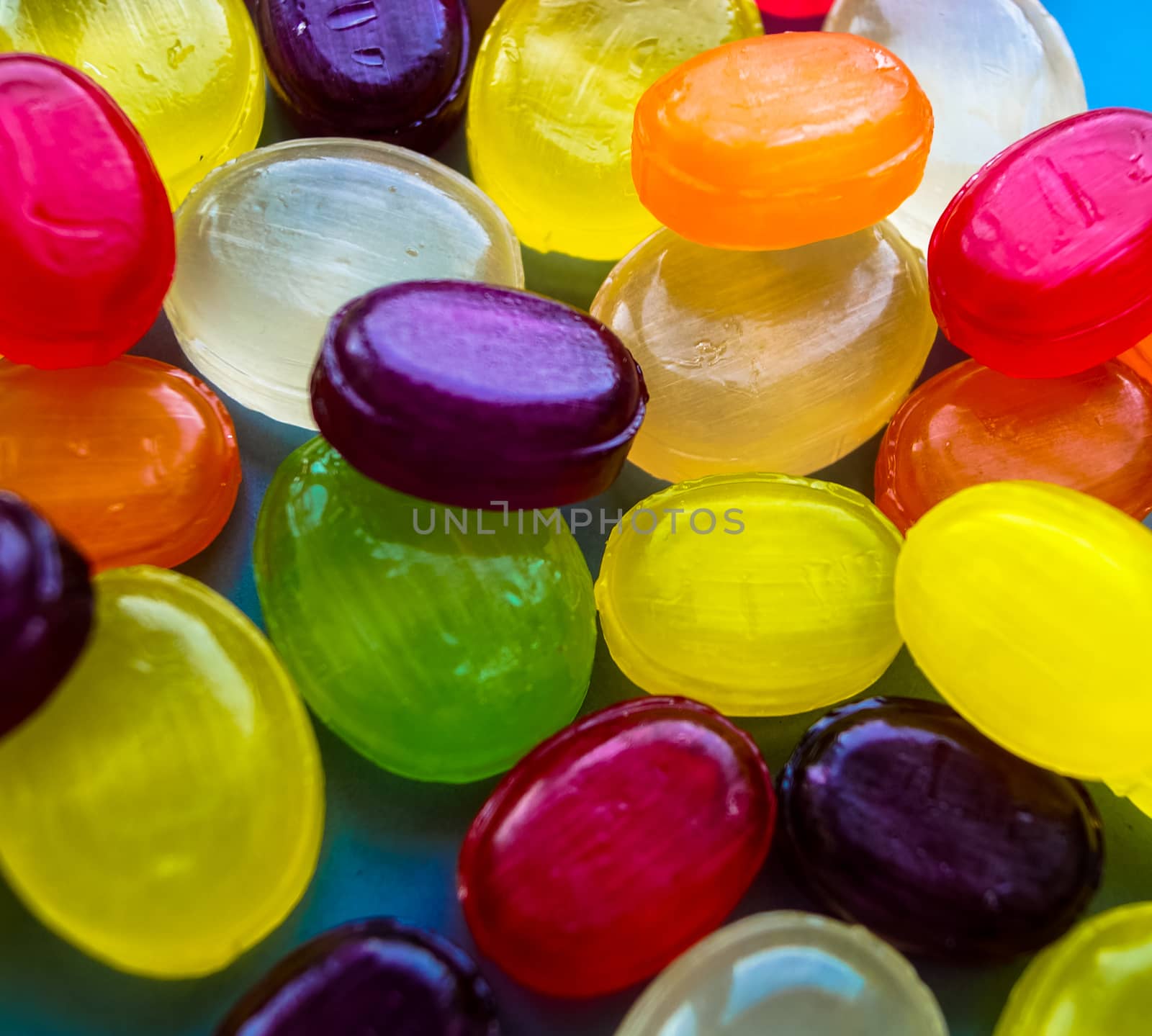 round colored candy lollipops background