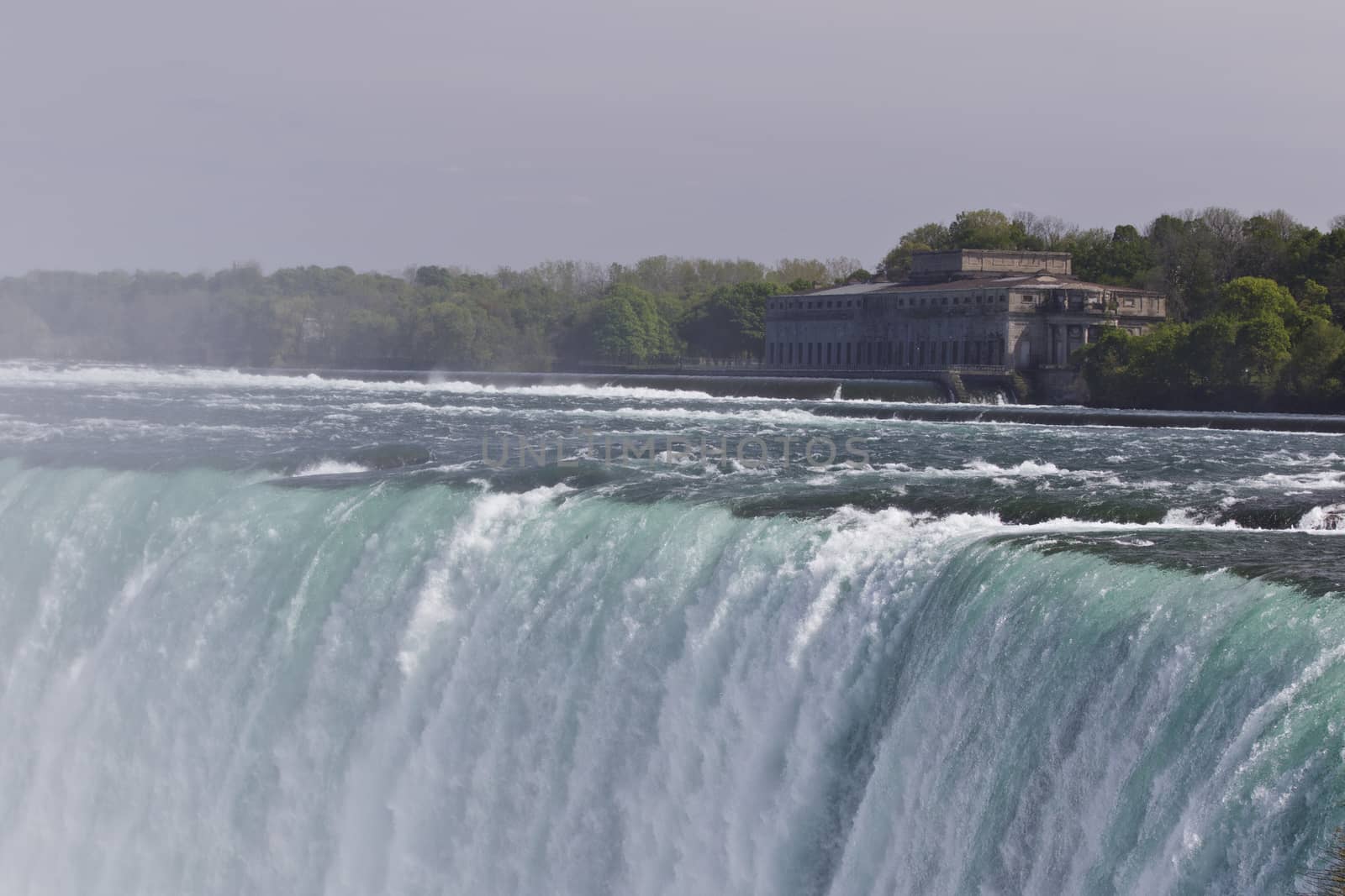 Beautiful isolated picture with the amazing Niagara falls Canadian side by teo