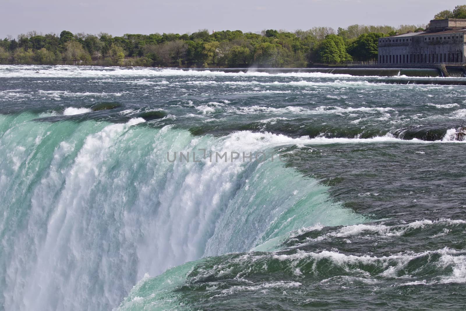 Beautiful isolated photo of the amazing Niagara falls Canadian side