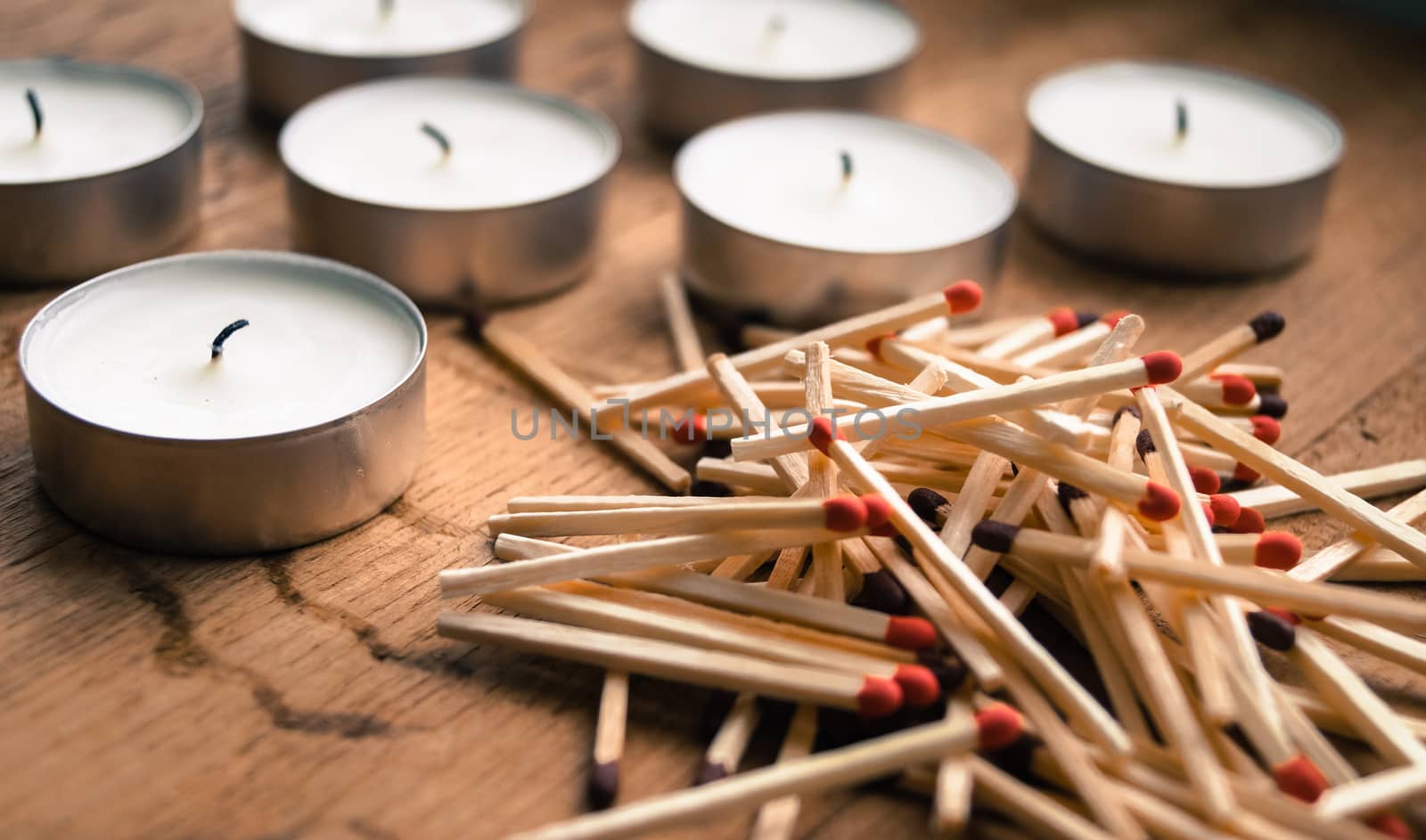 hill matches for the candles on the table