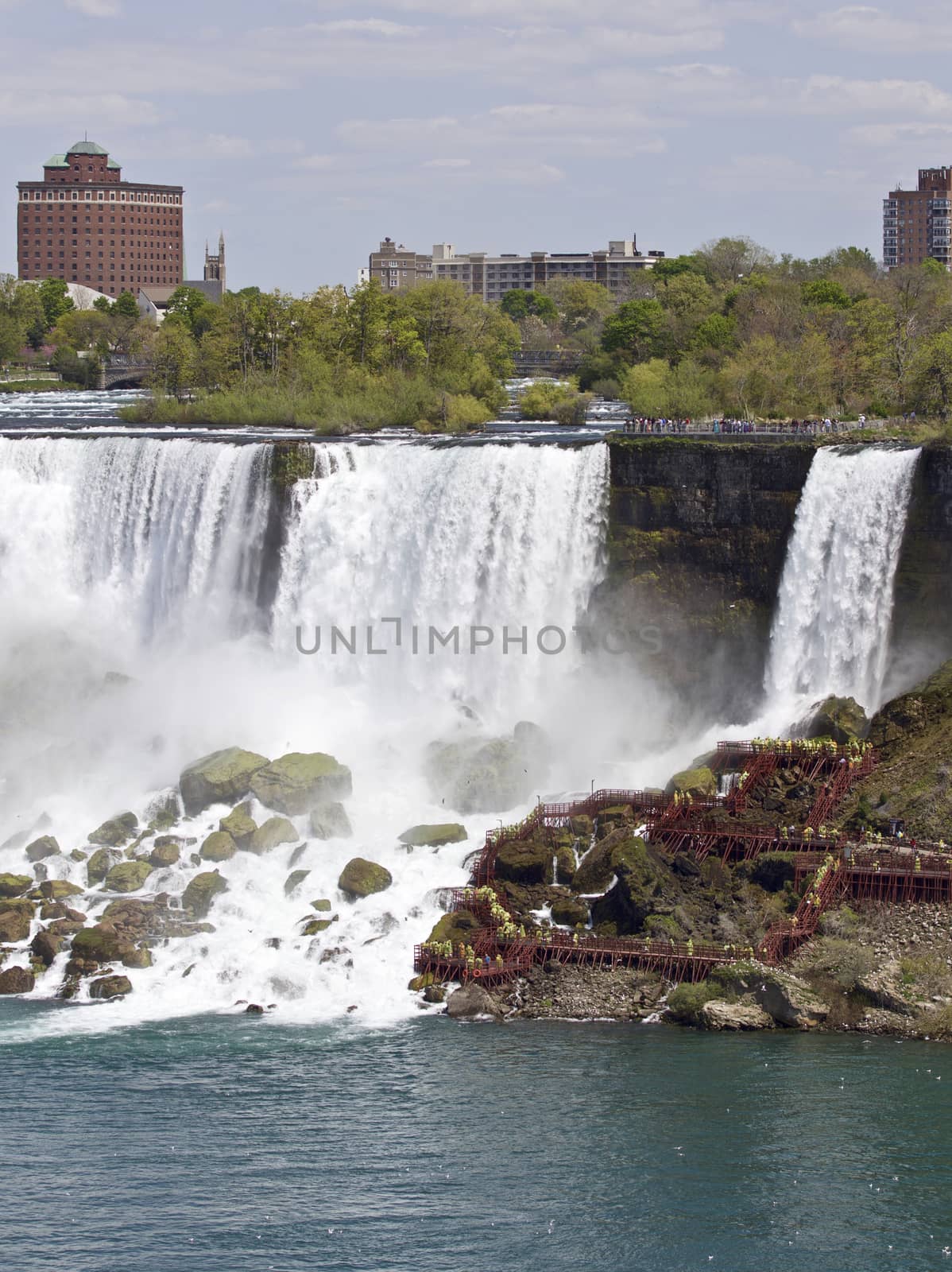 Beautiful image with the amazing Niagara waterfall US side by teo