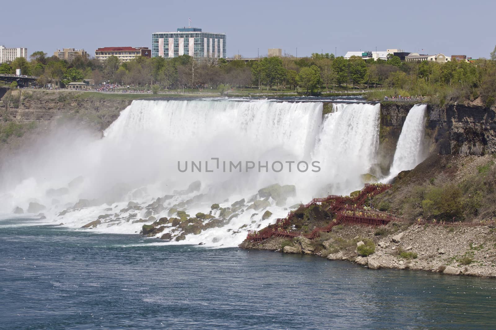 Beautiful image of the amazing Niagara waterfall US side by teo