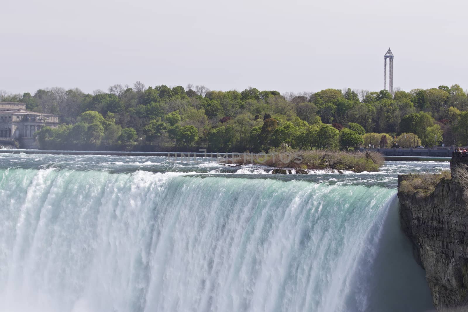 Beautiful isolated picture with the amazing Niagara falls from Canadian side by teo