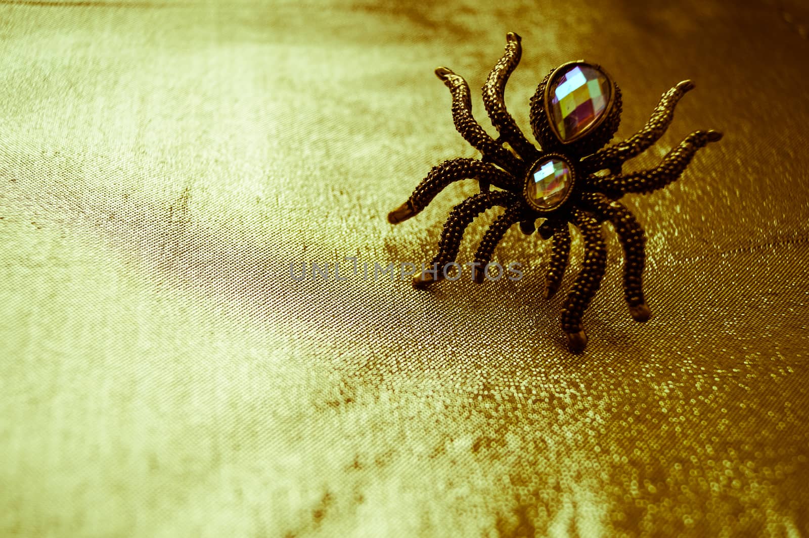 spider ring on a wooden table jewelry