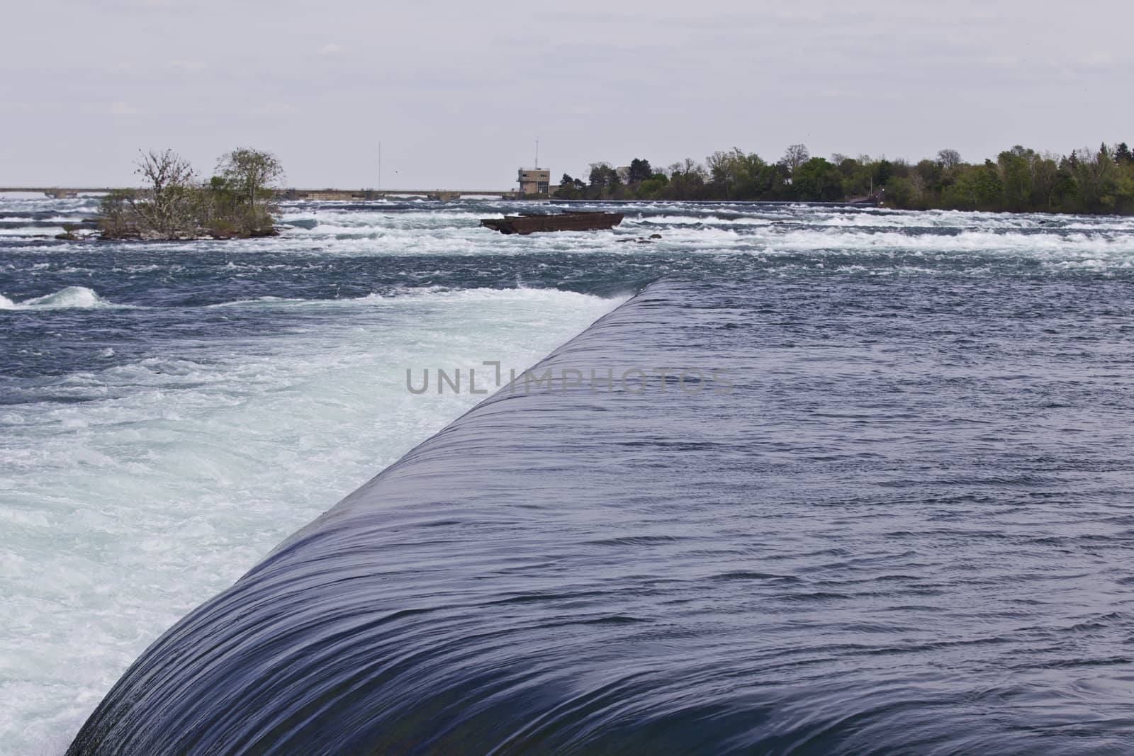 Beautiful background with the small waterfalls close to the amazing Niagara falls by teo