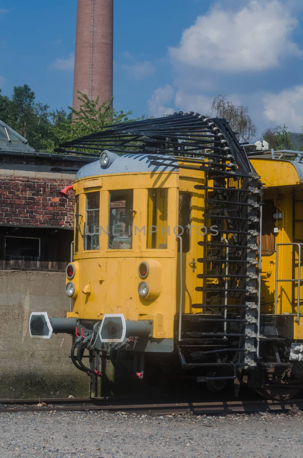 Railway,Tunnel measuring carriage or tunnel hedgehog, had mechanical measuring devices for surveying tunnel systems.