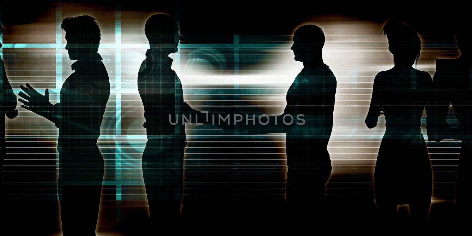 Business People Meeting and Presenting Ideas as an Illustration