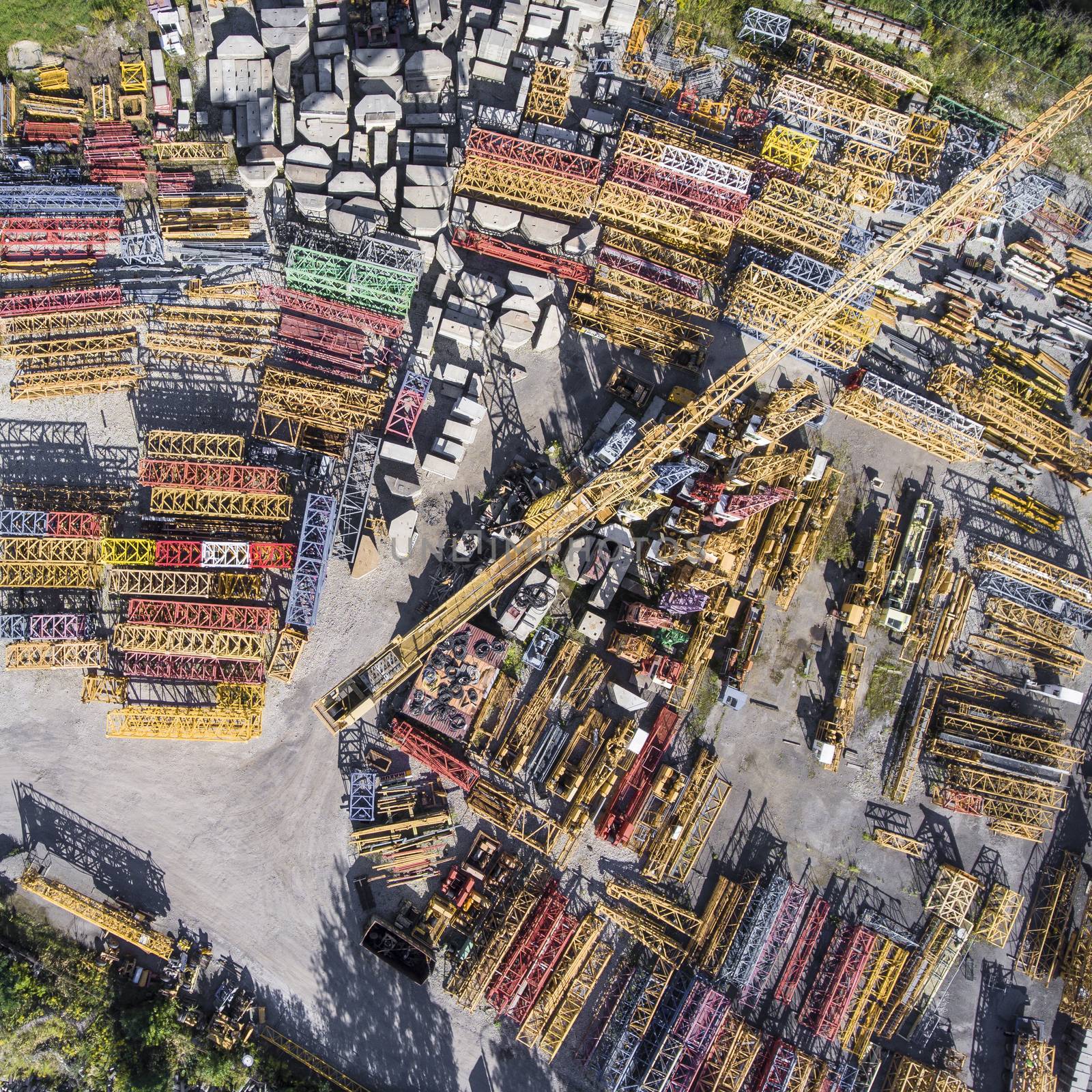 Industrial storage place, view from above.