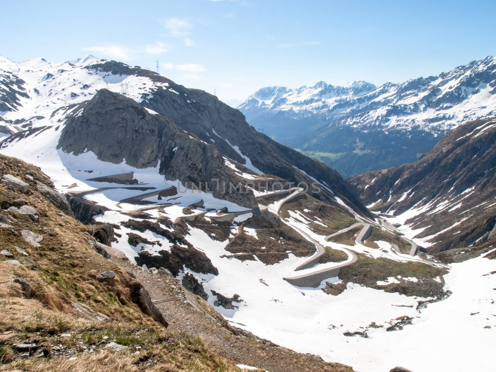 Gotthardpass, view of the valley of Tremola by mauro_piccardi