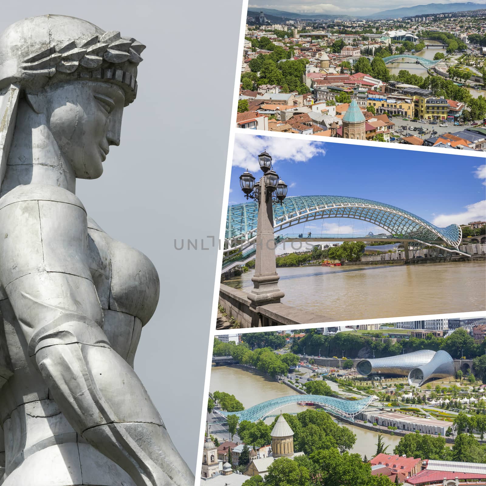 Collage of Tbilisi ( Georgia ) images - travel background (my ph by mariusz_prusaczyk