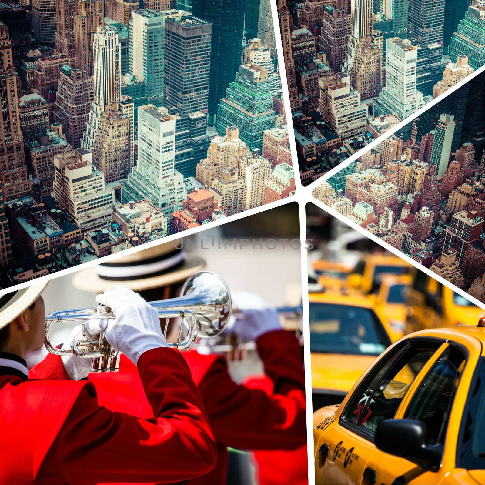 Collage of New Jork ( USA ) images - travel background (my photo by mariusz_prusaczyk