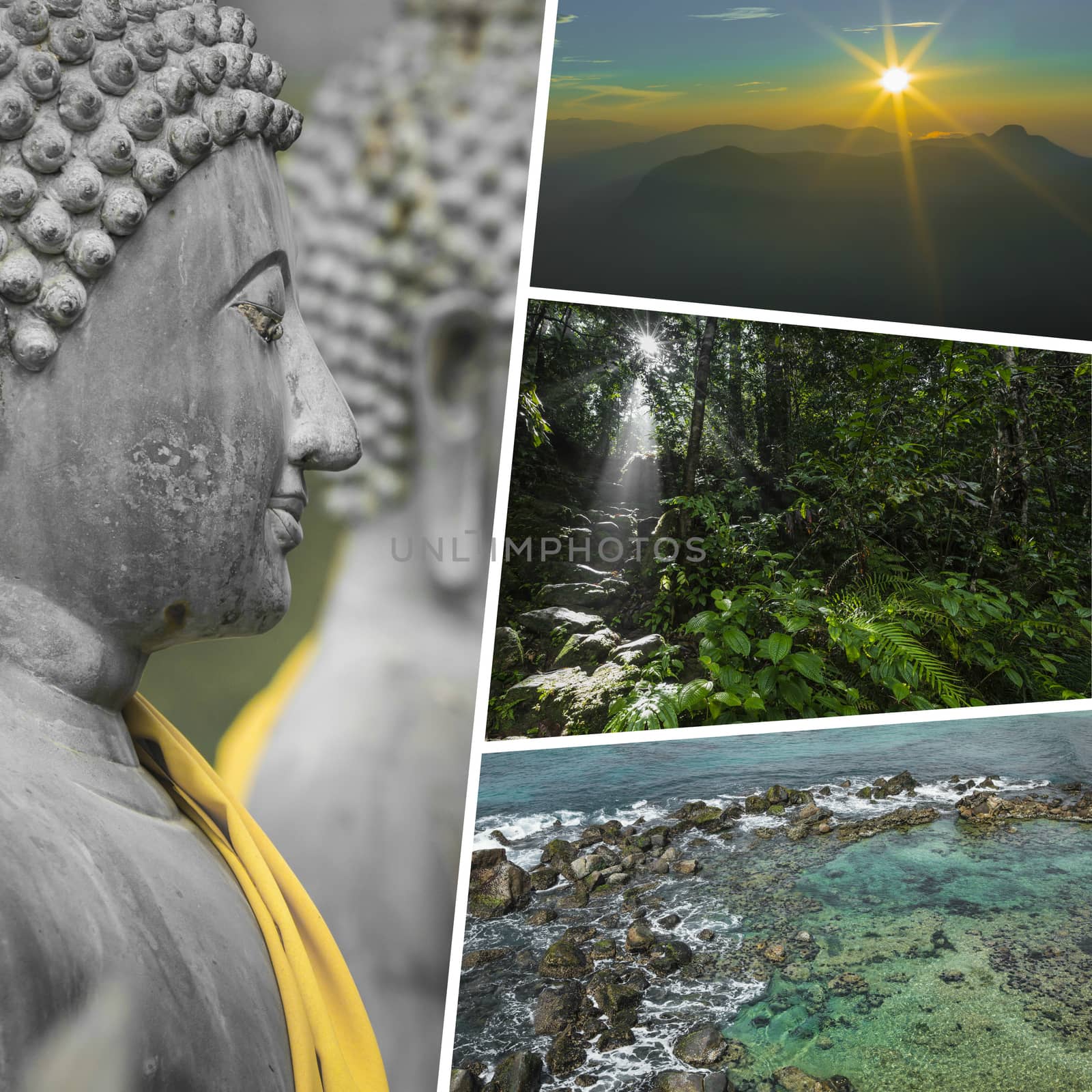 Collage of Most Beautiful and Breathtaking Places in Sri Lanka - by mariusz_prusaczyk