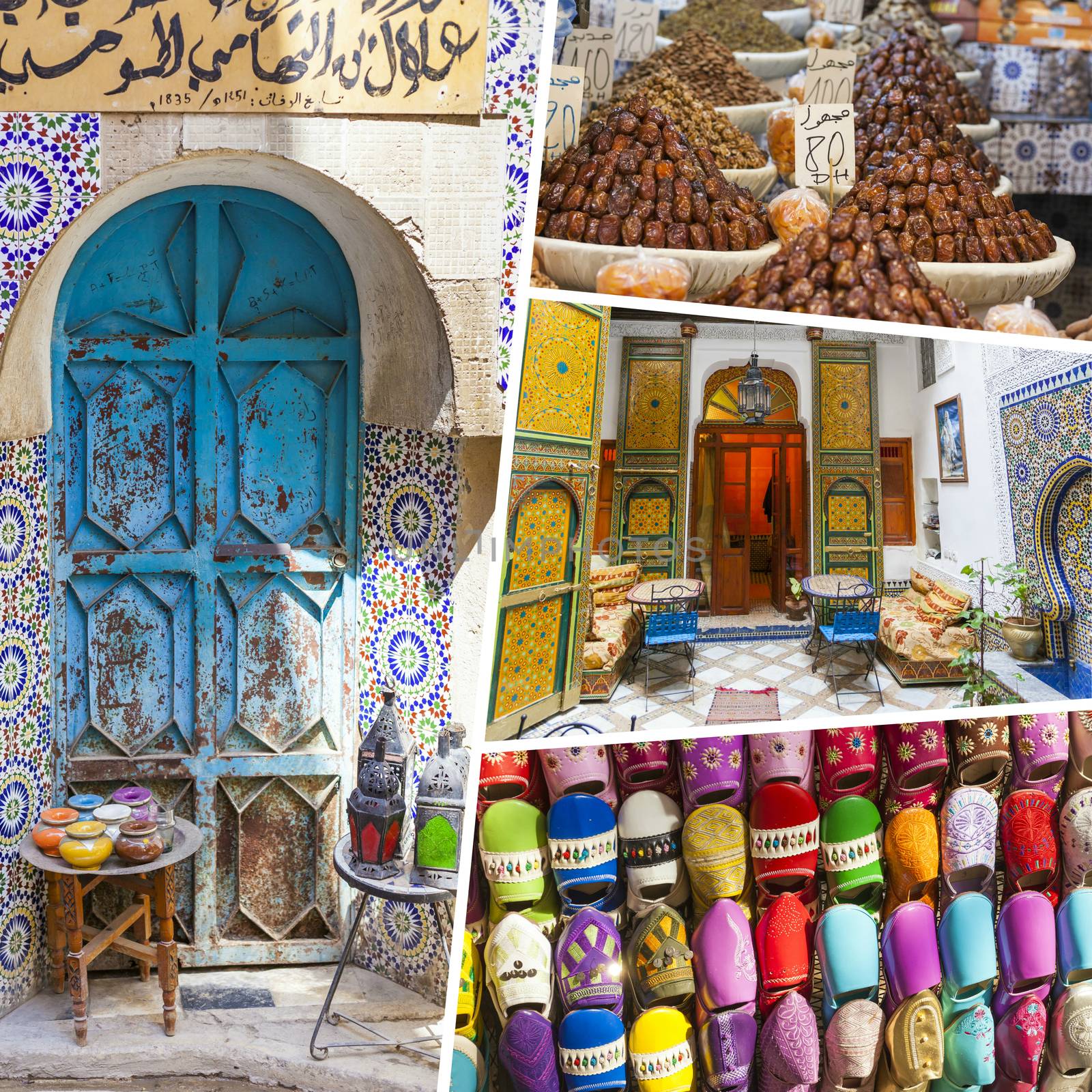 Collage of Morocco images - travel background (my photos) by mariusz_prusaczyk