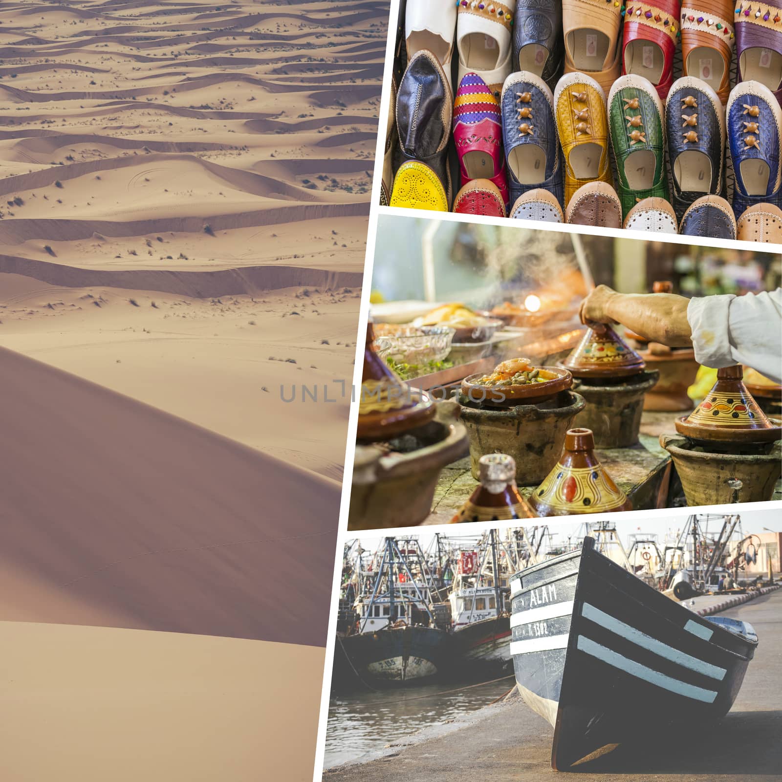 Collage of typical places in Morocco - my photos by mariusz_prusaczyk