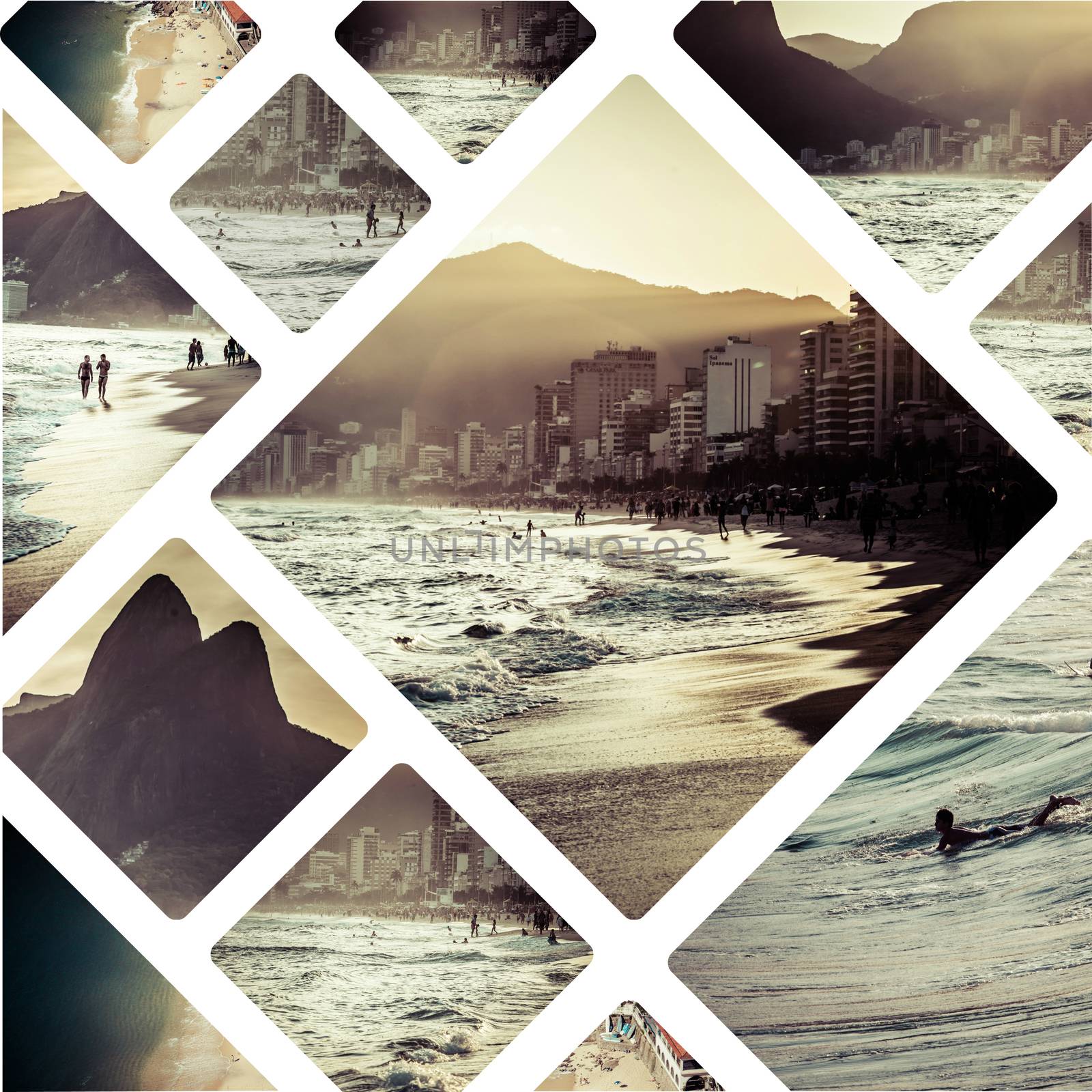 Collage of Rio de Janeiro (Brazil) images - travel background (my photos)