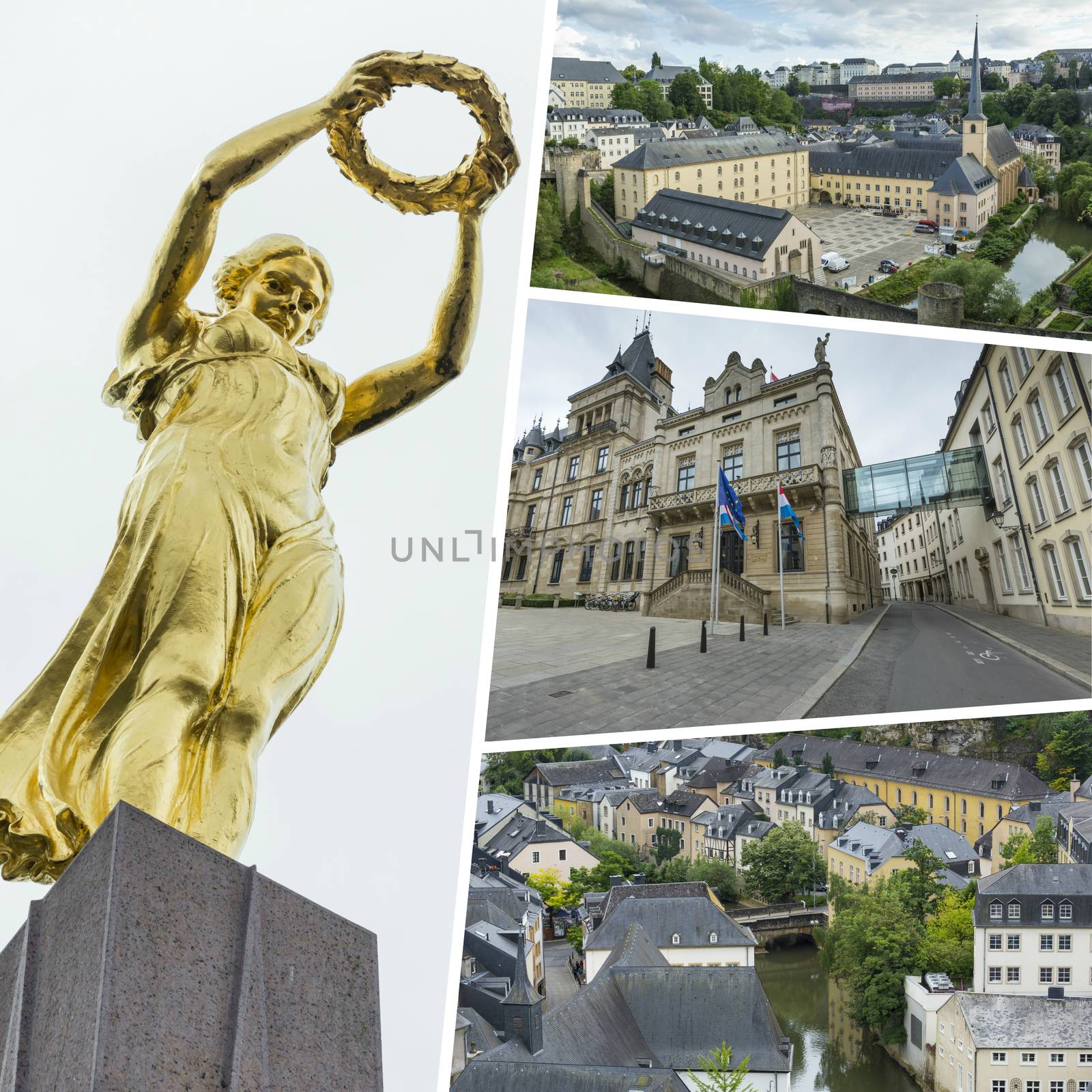 Collage of Luxembourg images - travel background (my photos) by mariusz_prusaczyk