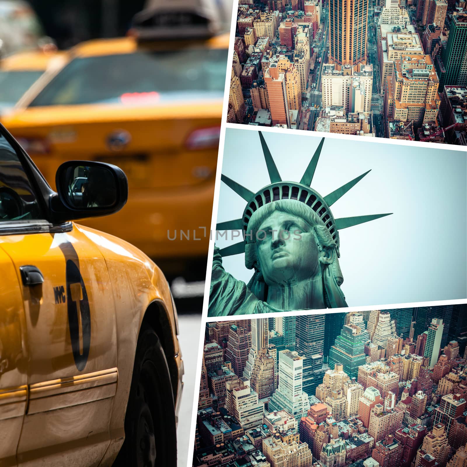 Collage of New Jork  ( USA ) images - travel background (my phot by mariusz_prusaczyk