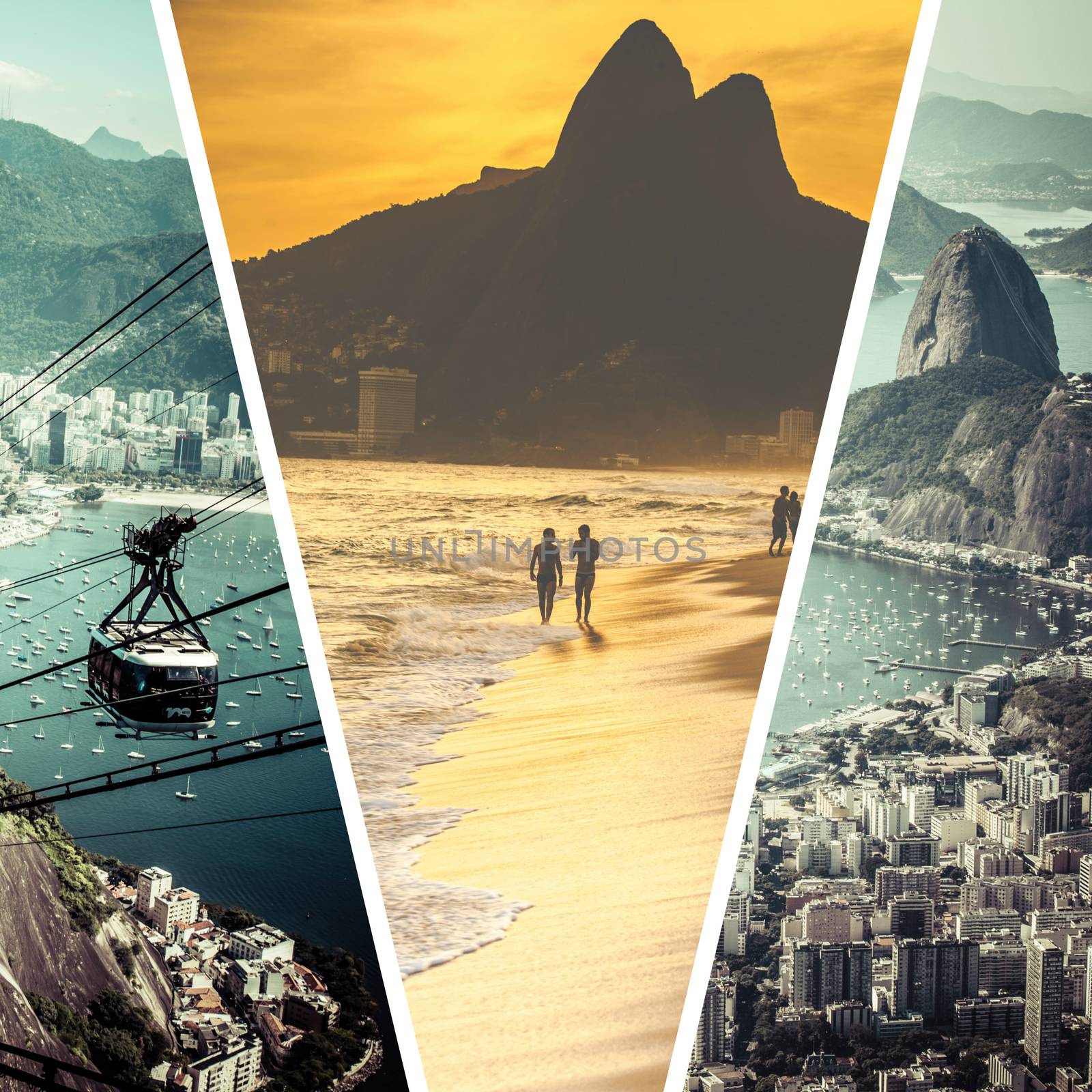 Collage of Rio de Janeiro (Brazil) images - travel background (m by mariusz_prusaczyk