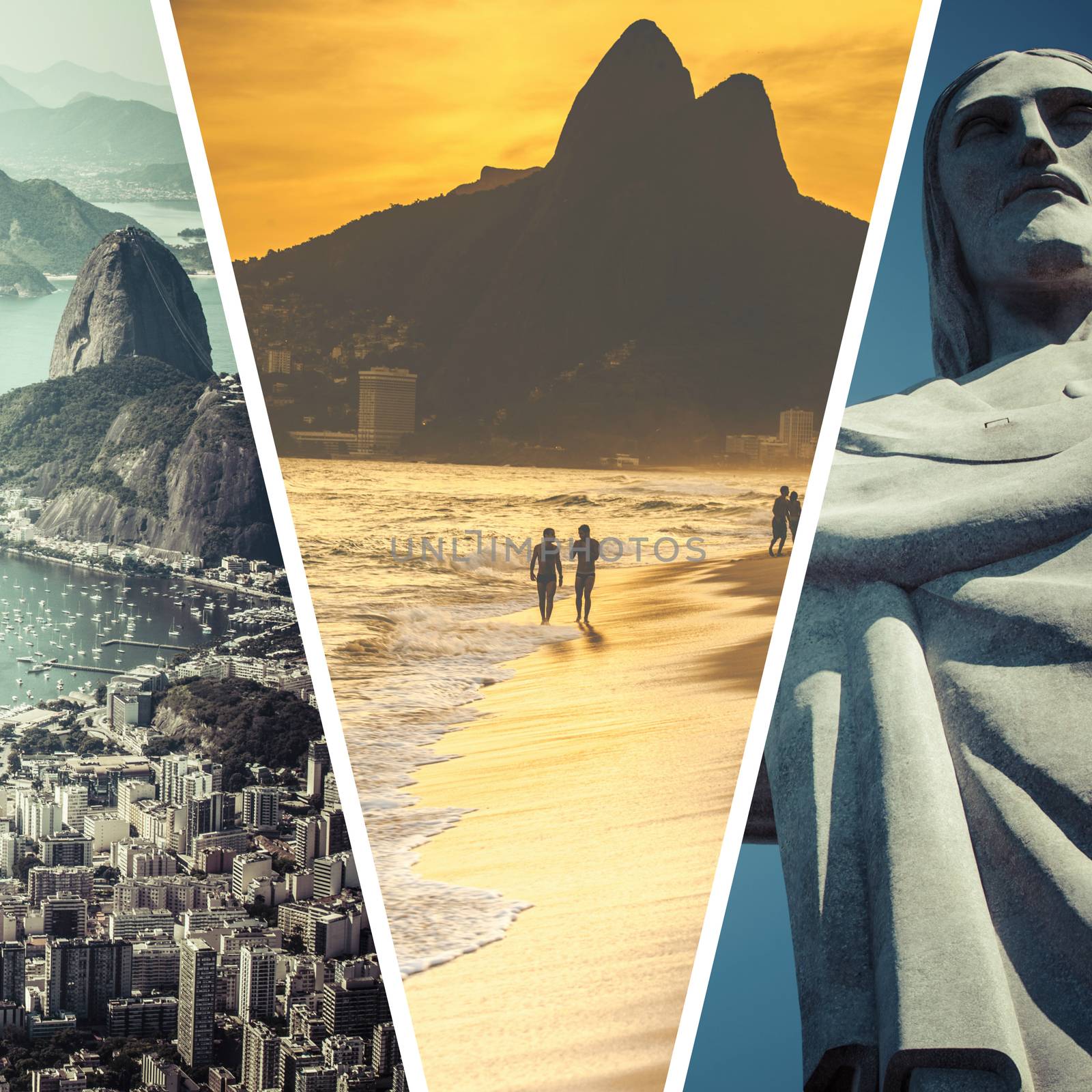 Collage of Rio de Janeiro (Brazil) images - travel background (m by mariusz_prusaczyk