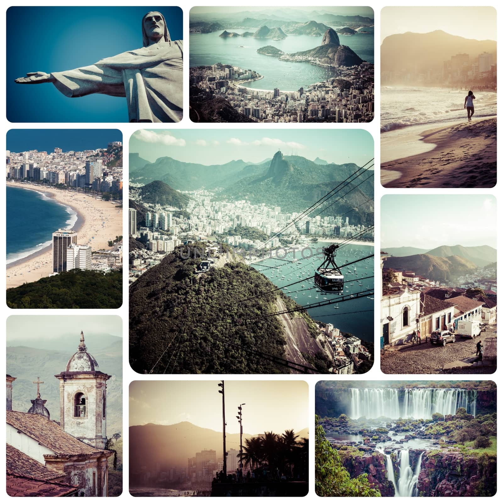 Collage of Rio de Janeiro (Brazil) images - travel background (my photos)