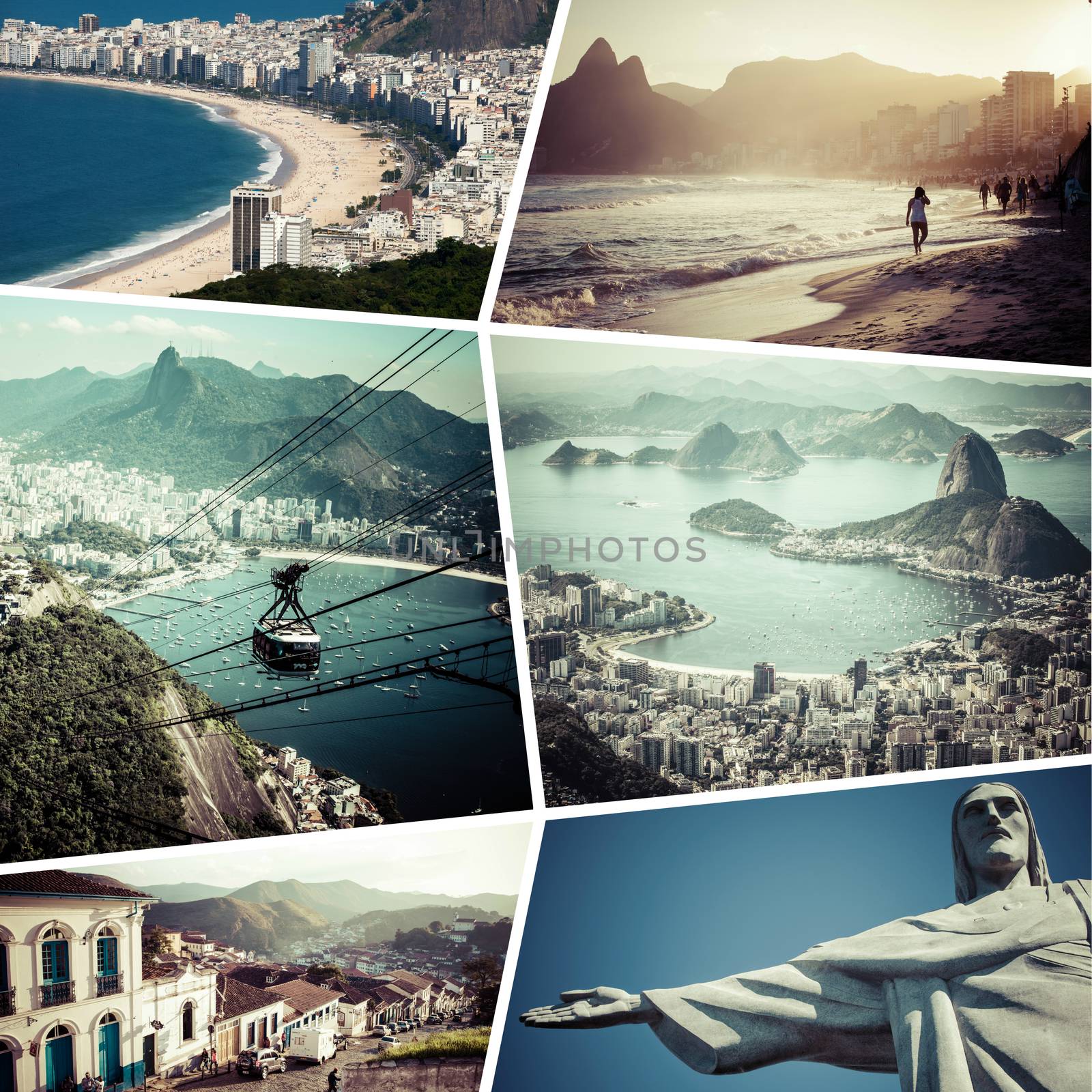 Collage of Rio de Janeiro (Brazil) images - travel background (my photos)